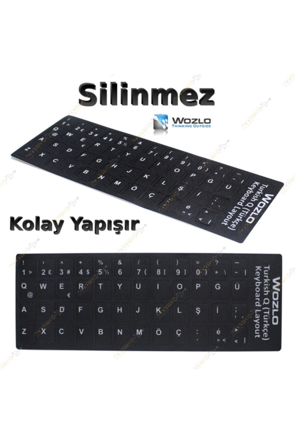 WOZLO Laptoplar Için Türkçe (q) Klavye Sticker Siyah