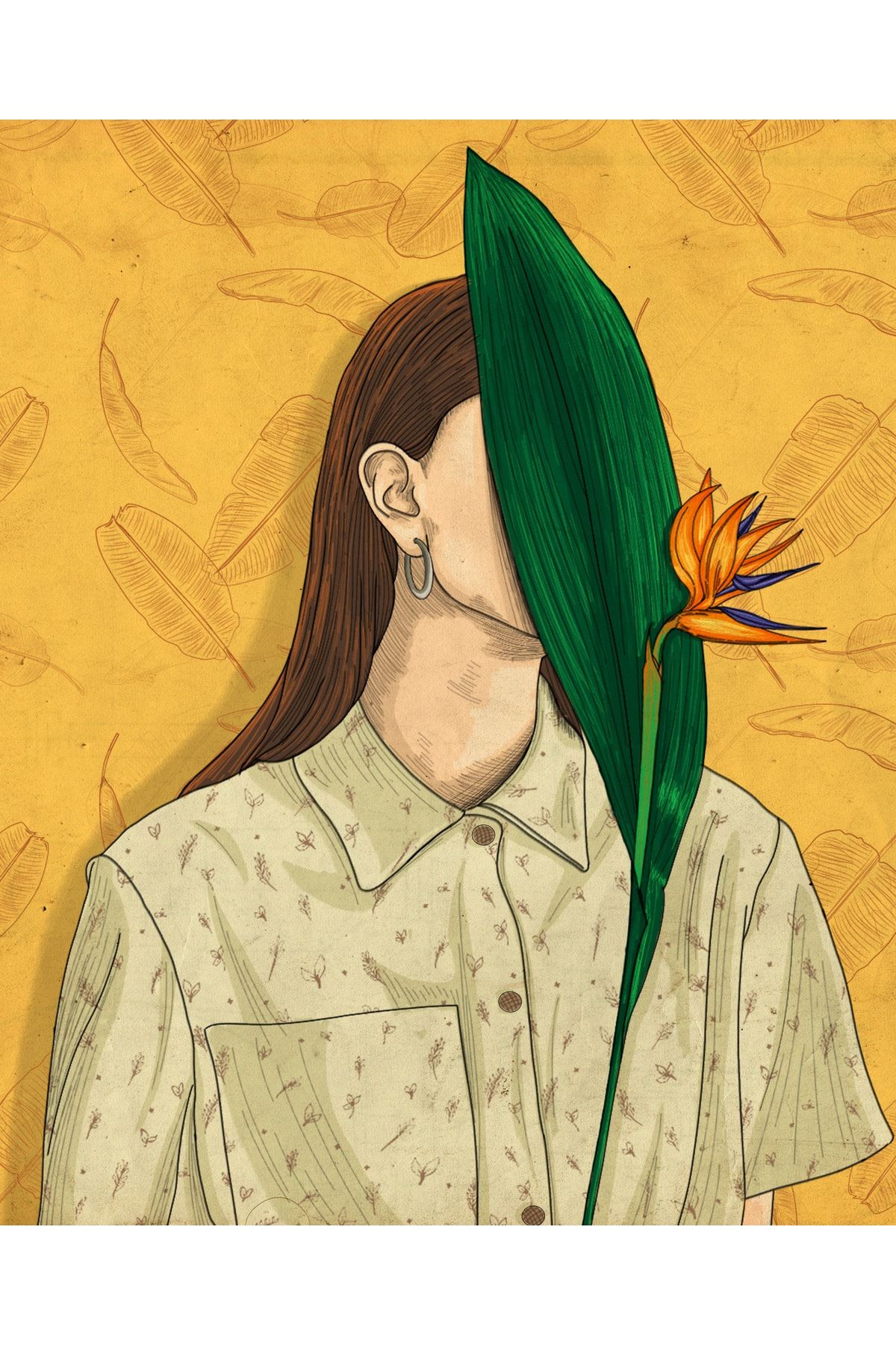 Ceyda Kurteş Bird Of Paradise, 30x37, Dijital Illüstrasyon