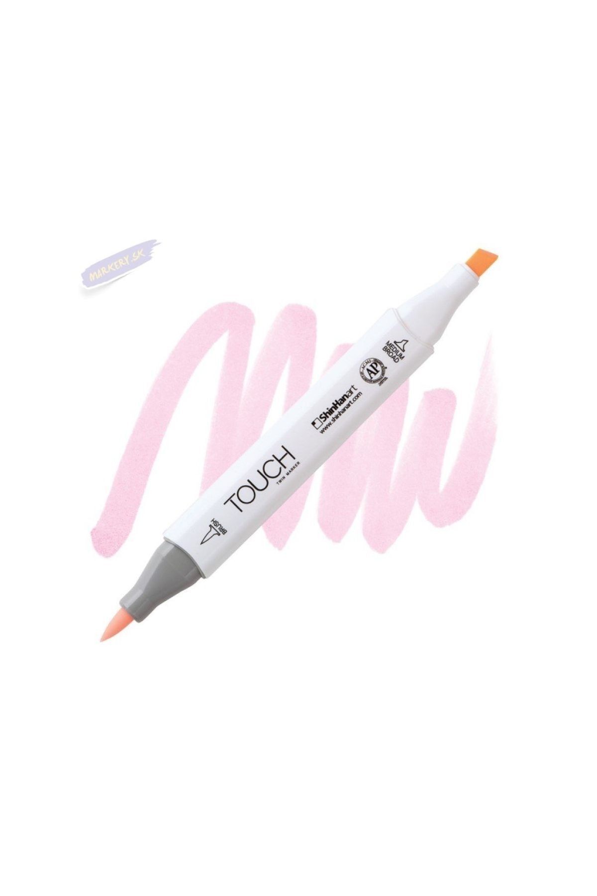 Shinhan Art Touch Twın Brush Pen : Çift Taraflı Marker : Rp196 Pale Pink Light