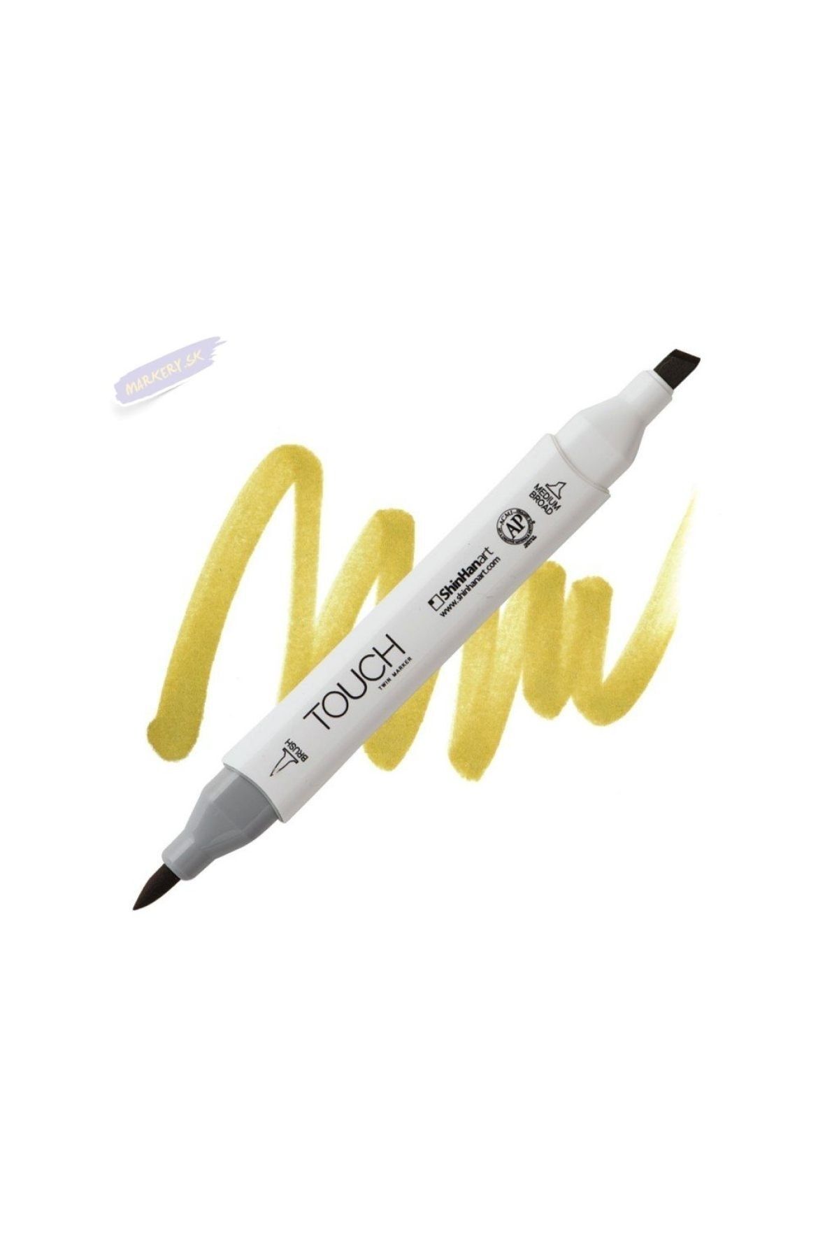 Shinhan Art Touch Twın Brush Pen : Çift Taraflı Marker : Br104 Brown Grey