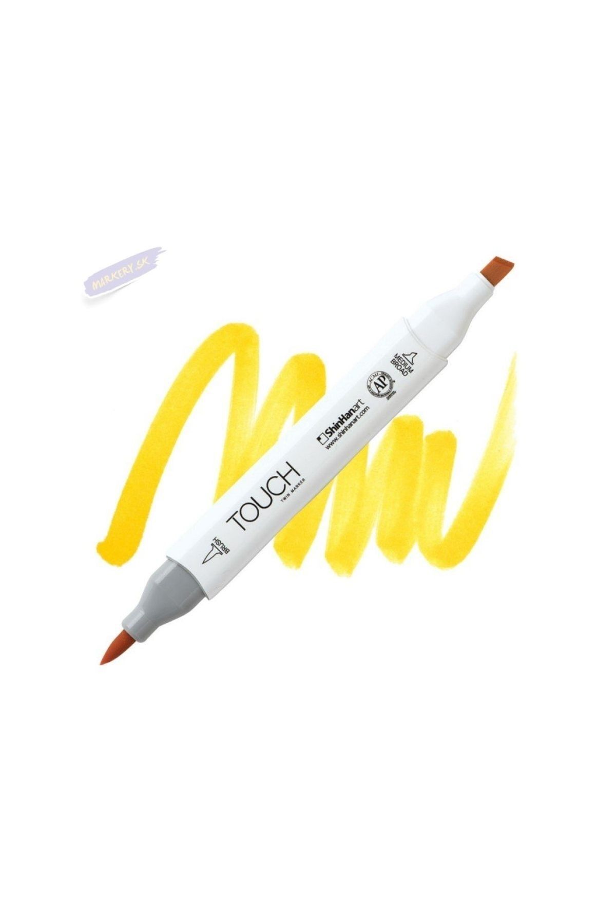 Shinhan Art Touch Twın Brush Pen : Çift Taraflı Marker : Y222 Golden Yellow