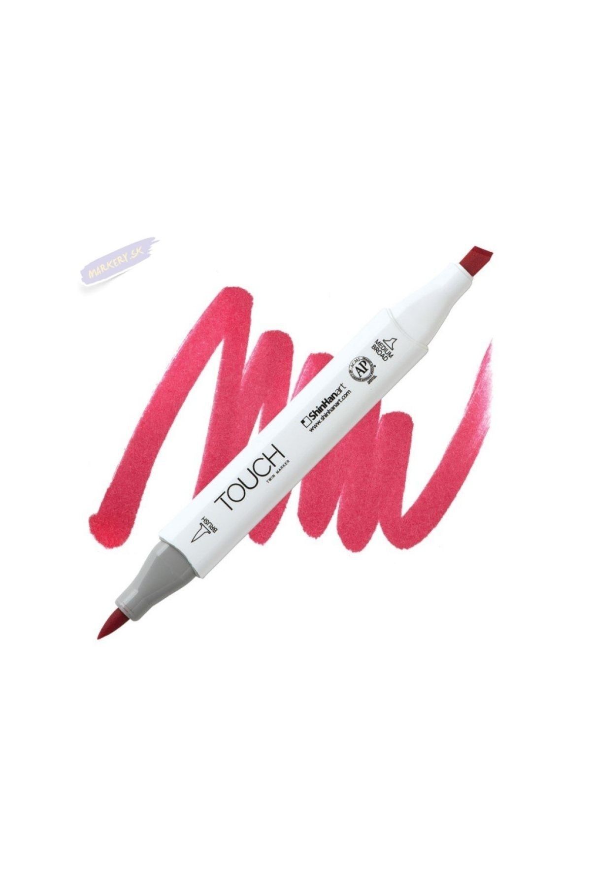 Shinhan Art Touch Twın Brush Pen : Çift Taraflı Marker : R15 Geranium