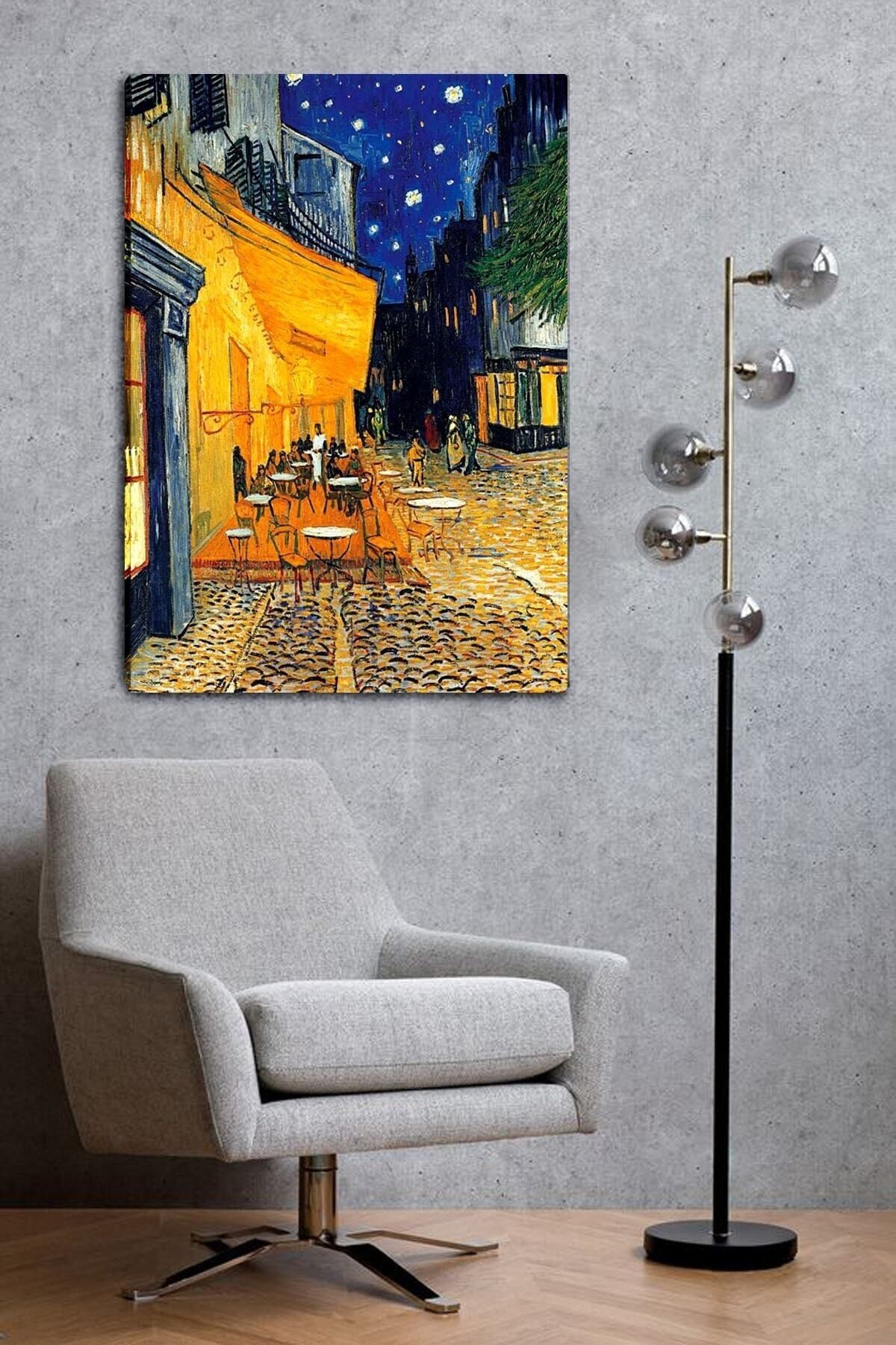 Idora Cafe Terrace At Night Vincent Van Gogh Kanvas Tablo