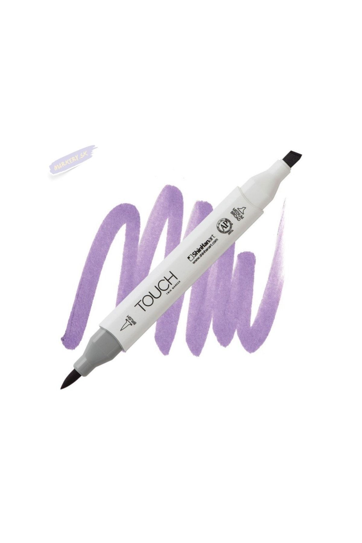 Shinhan Art Touch Twın Brush Pen : Çift Taraflı Marker : P83 Lavender