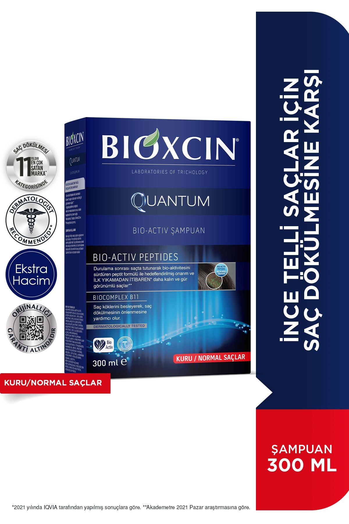 Bioxcin Quantum Normal Ve Kuru Saçlar Için Şampuan 300ml