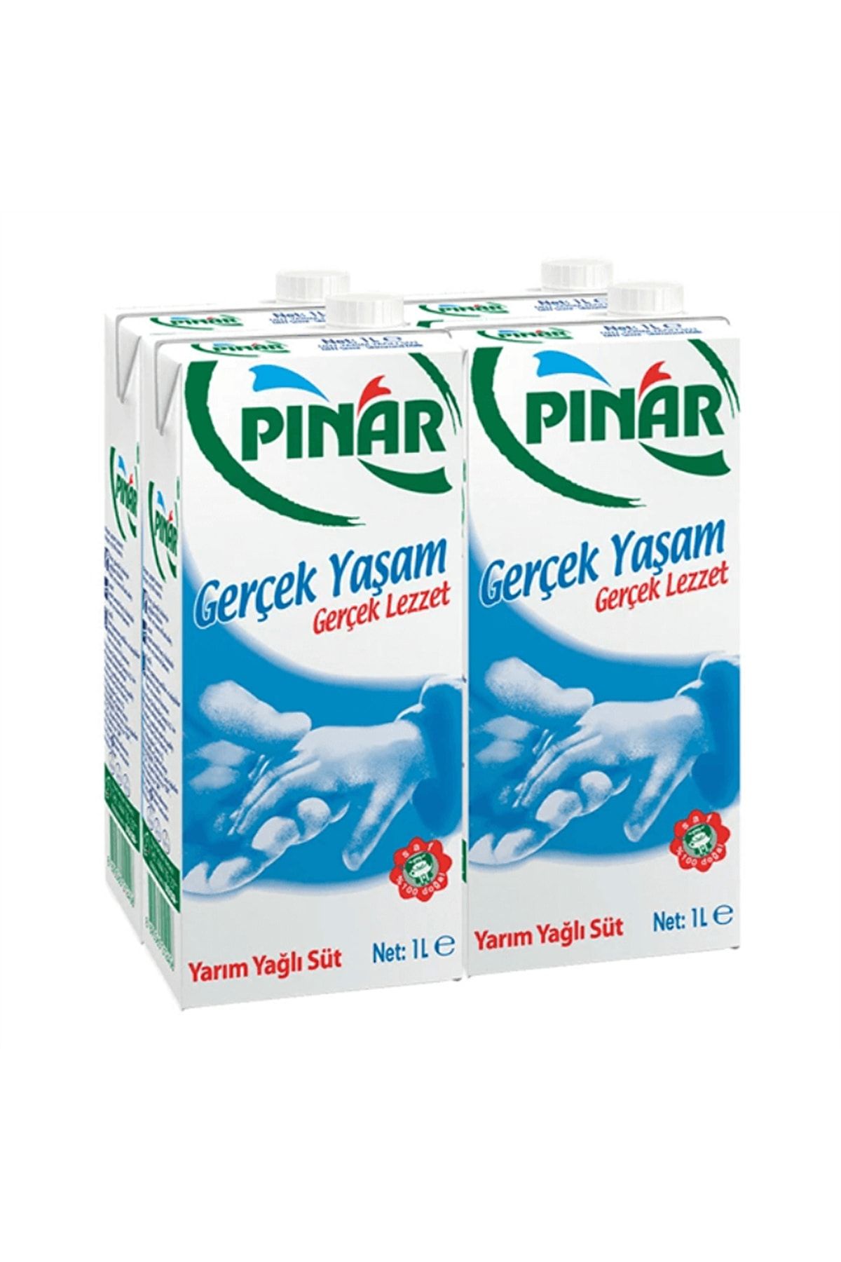 GROS Pınar Yarım Yağlı Süt 4x1 L