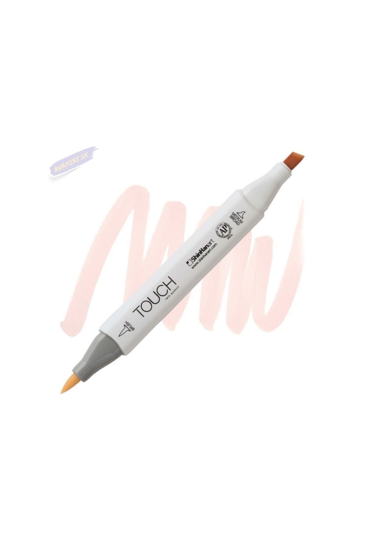 Shinhan Art Touch Twın Brush Pen : Çift Taraflı Marker : Yr27 Powder Pink