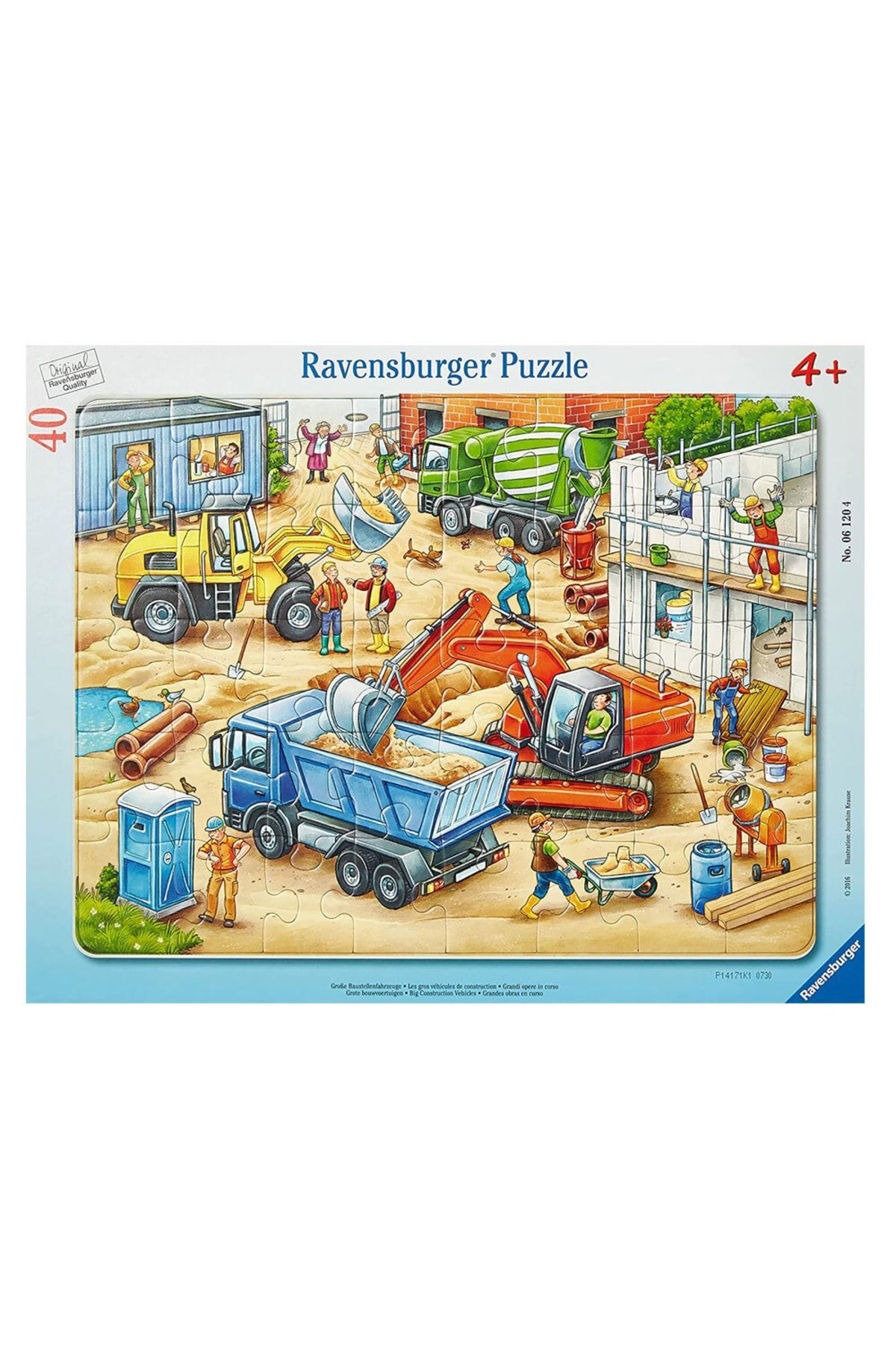 RAVENSBURGER Çocuk Puzzle 40 Parça Iş Makinaları 61204