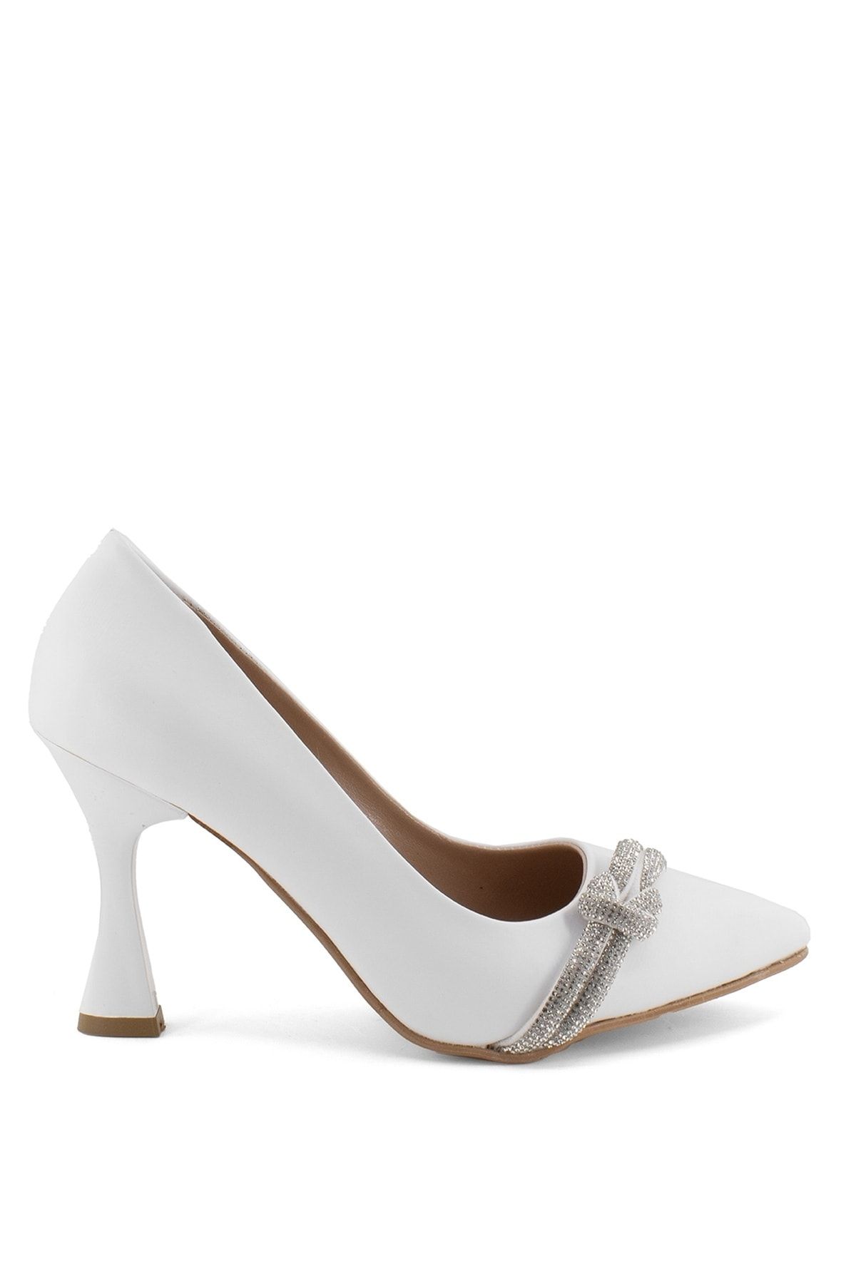 Ayakkabı Fuarı Elit Mst013c Kadın Stiletto Beyaz