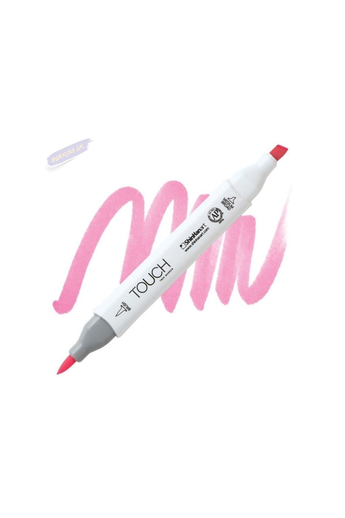 Shinhan Art Touch Twın Brush Pen : Çift Taraflı Marker : R8 Rose Pink