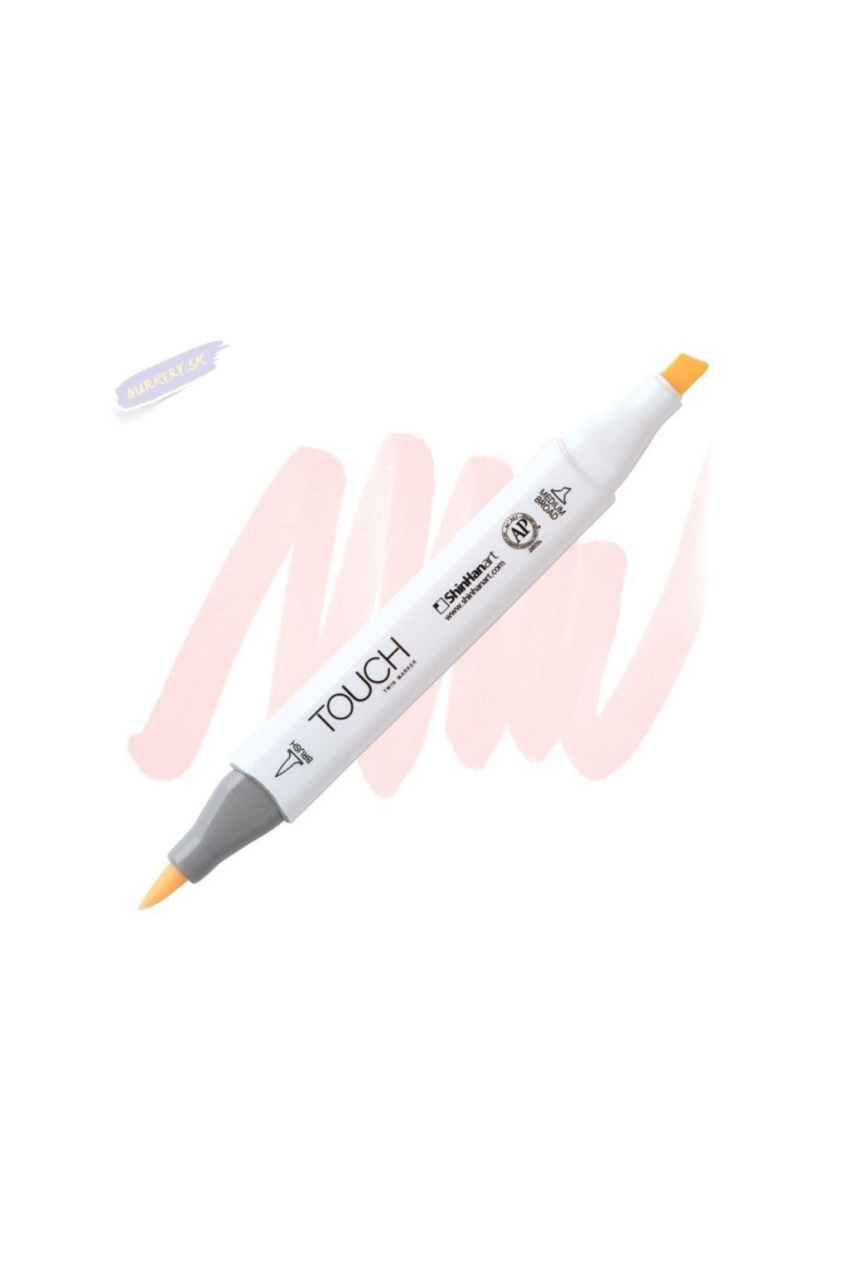 Shinhan Art Touch Twın Brush Pen : Çift Taraflı Marker : R135 Pale Cherry Pink