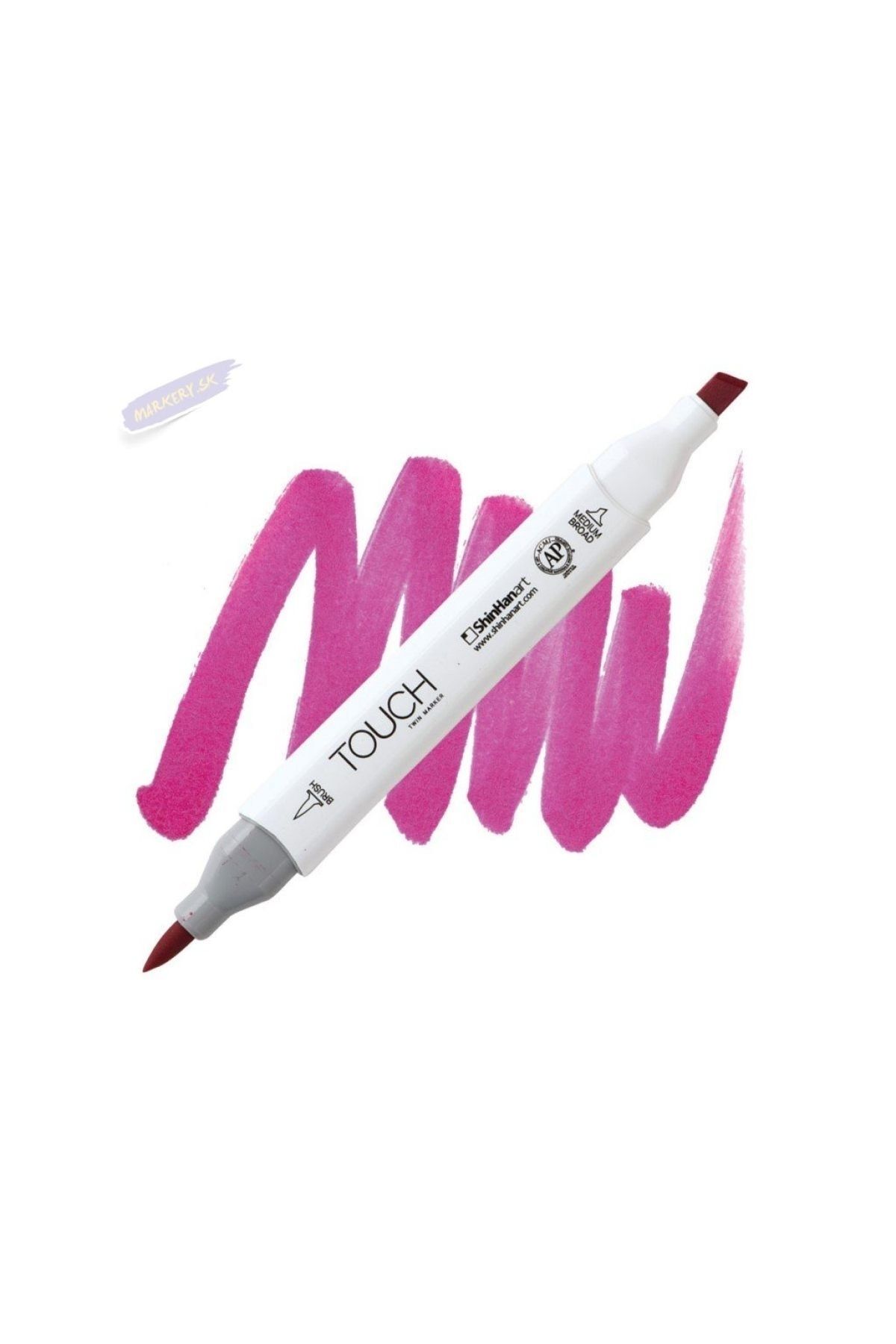 Shinhan Art Touch Twın Brush Pen : Çift Taraflı Marker : Rp291 Primary Magenta