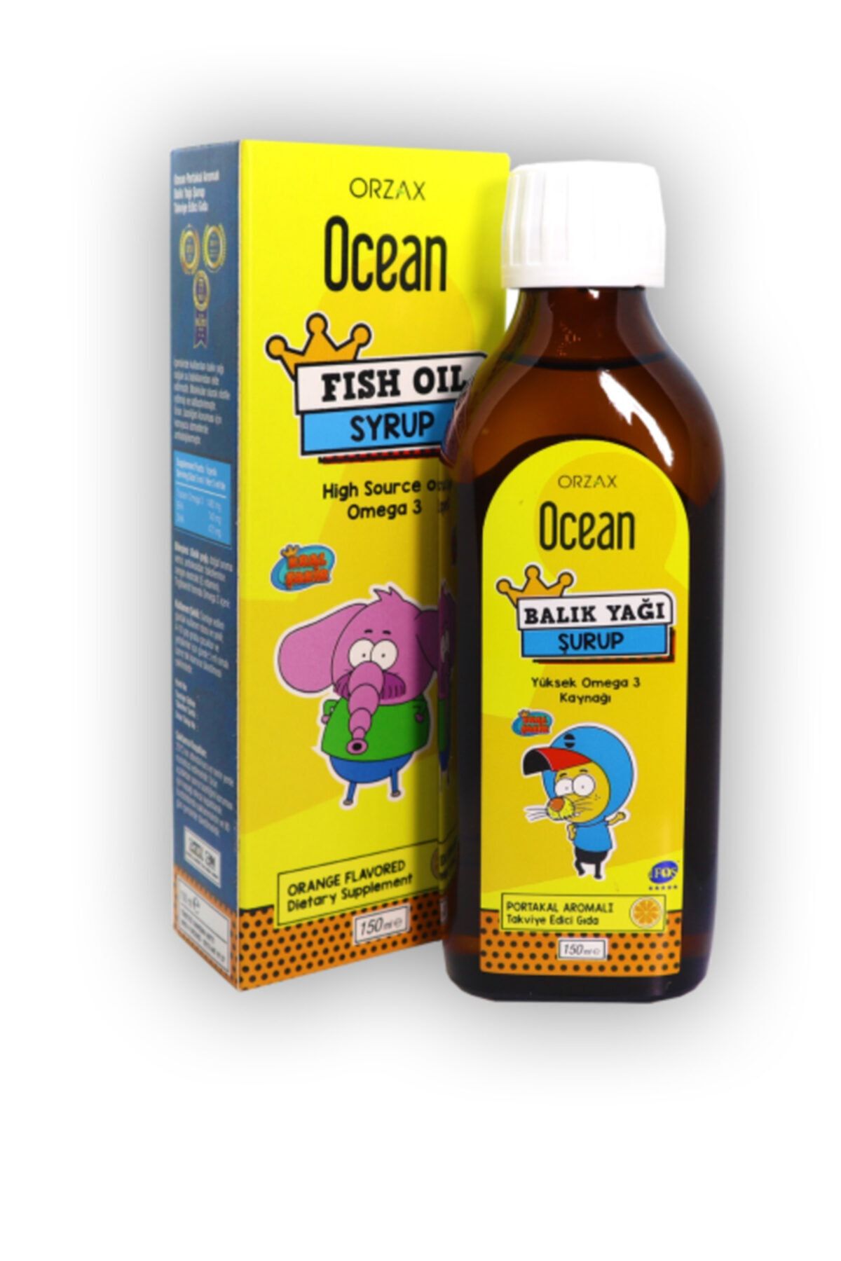 Ocean Portakal Aromalı Ocean Balık Yağı Şurup 150 ml