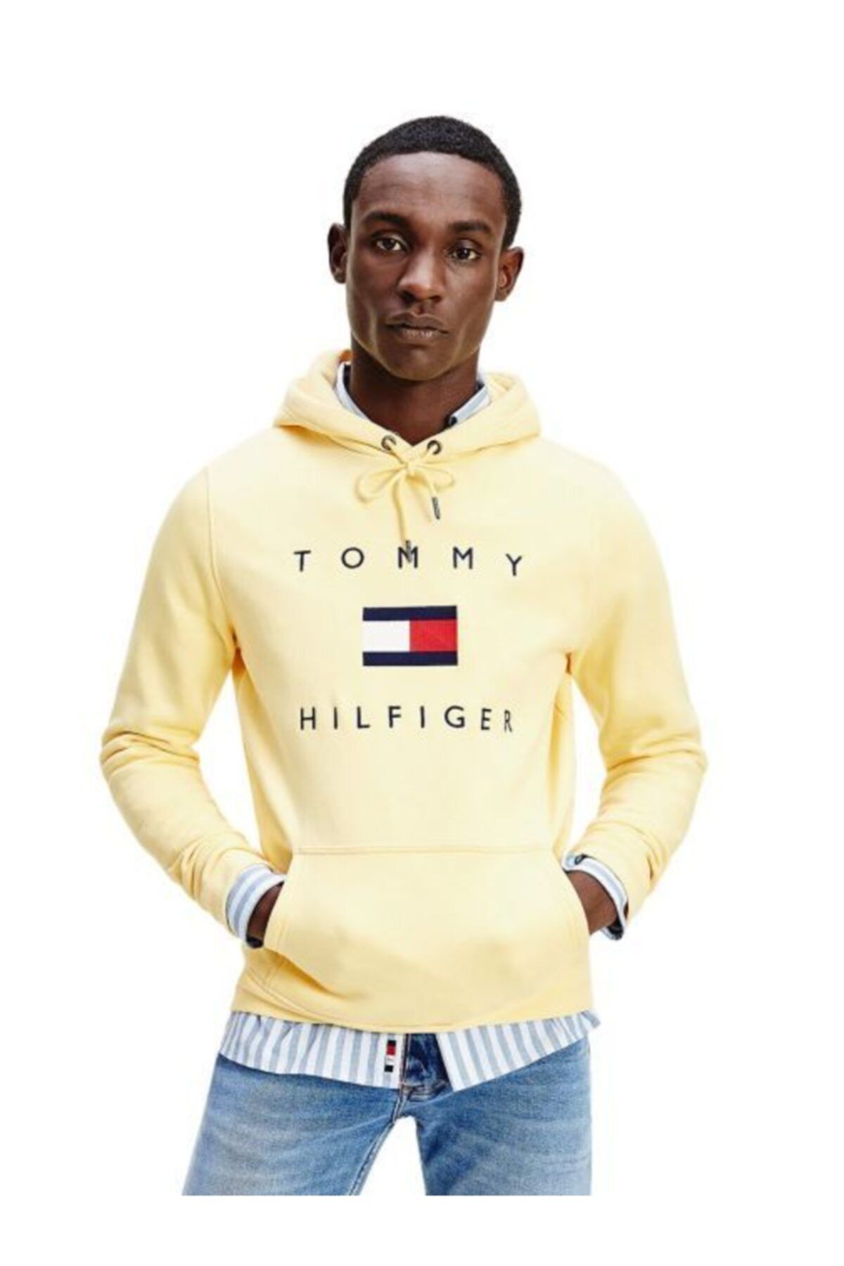 Tommy Hilfiger Flag Logo Erkek Sweatshirt