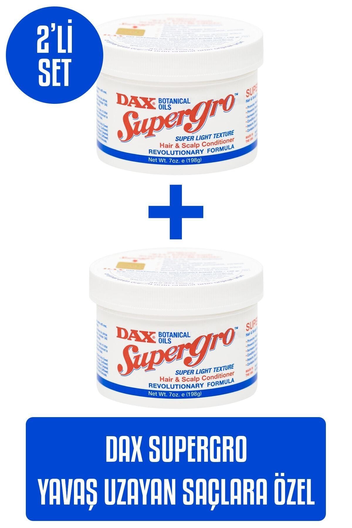 Dax Supergro 198 G - Yavaş Uzayan Saçlara Özel Saç Bakım Yağı X 2'li Set 8681153190941