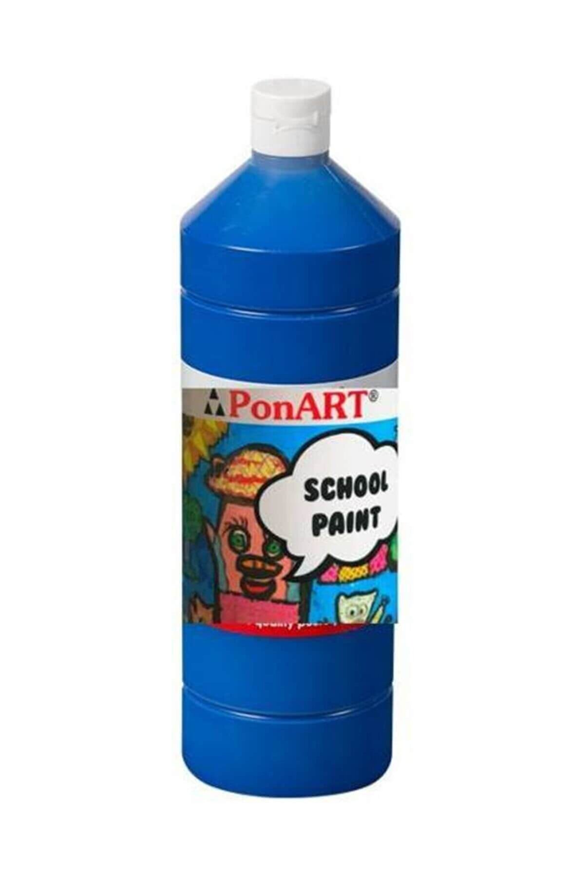 Ponart School Paint Tempera Boya 1000 ml. PSP-2211 K.MAVİ
