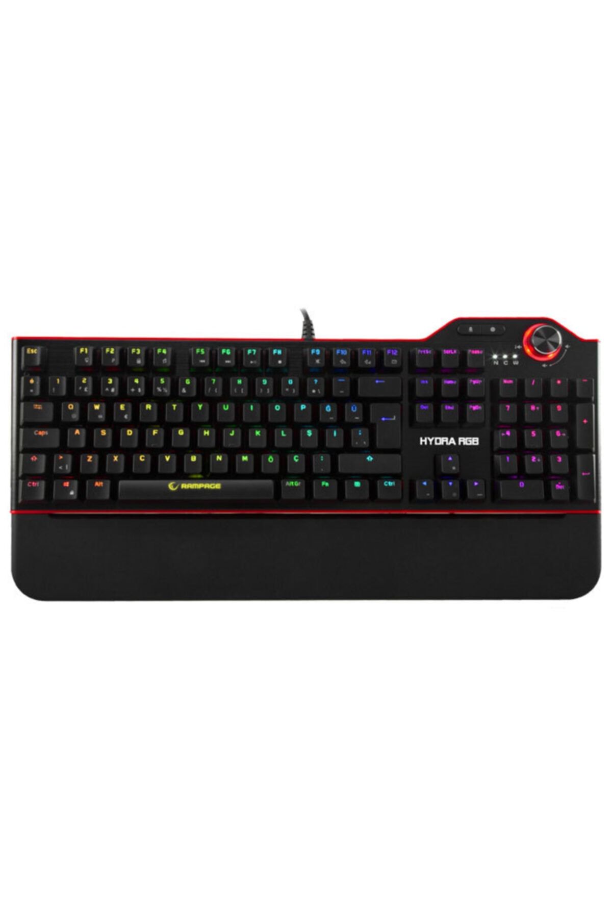 Rampage Hydra R6 Full Color Rgb Led Gaming Pro Blue Switch Alminy