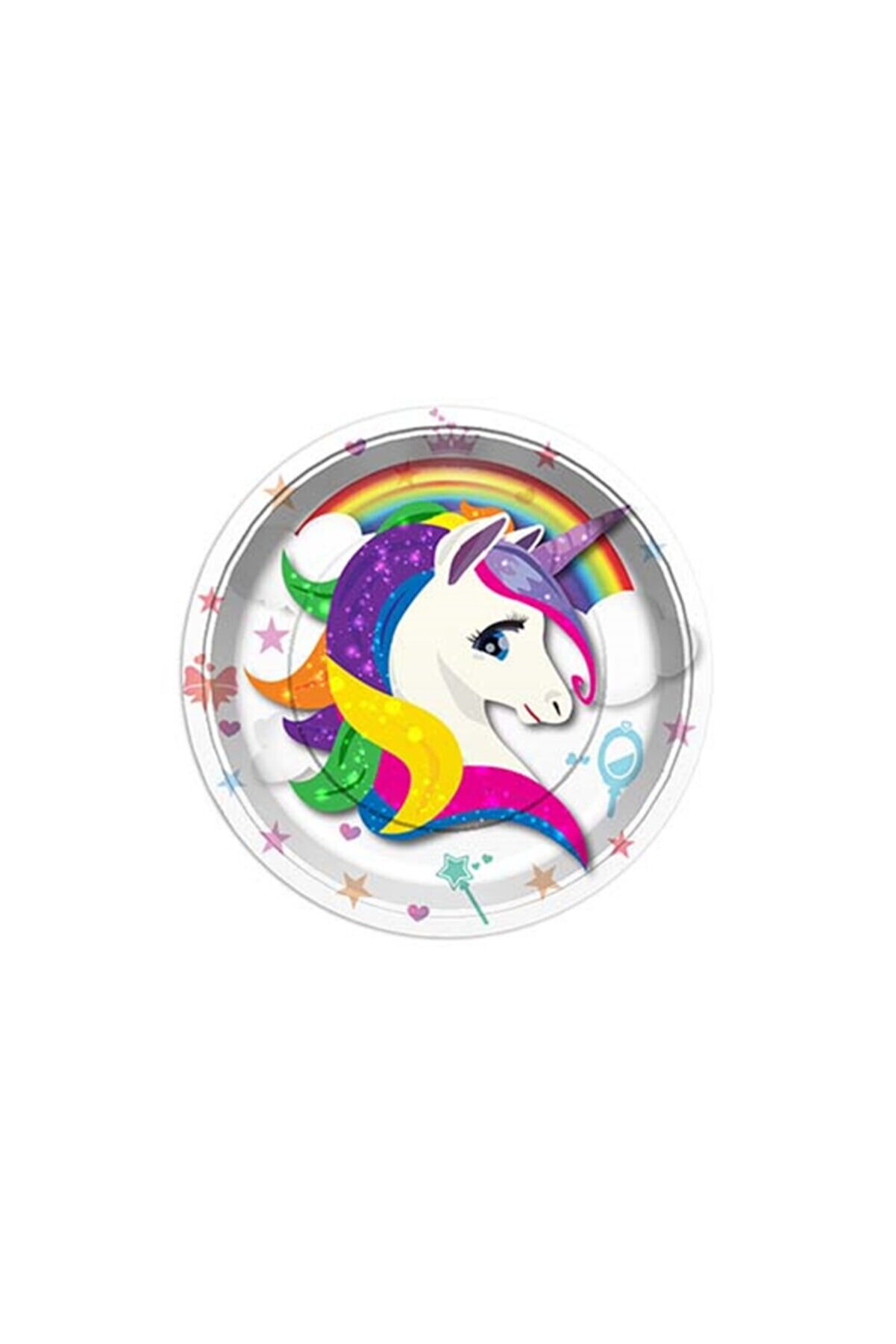 Rainbow Unicorn Tabak 23 cm 8 Adet_0