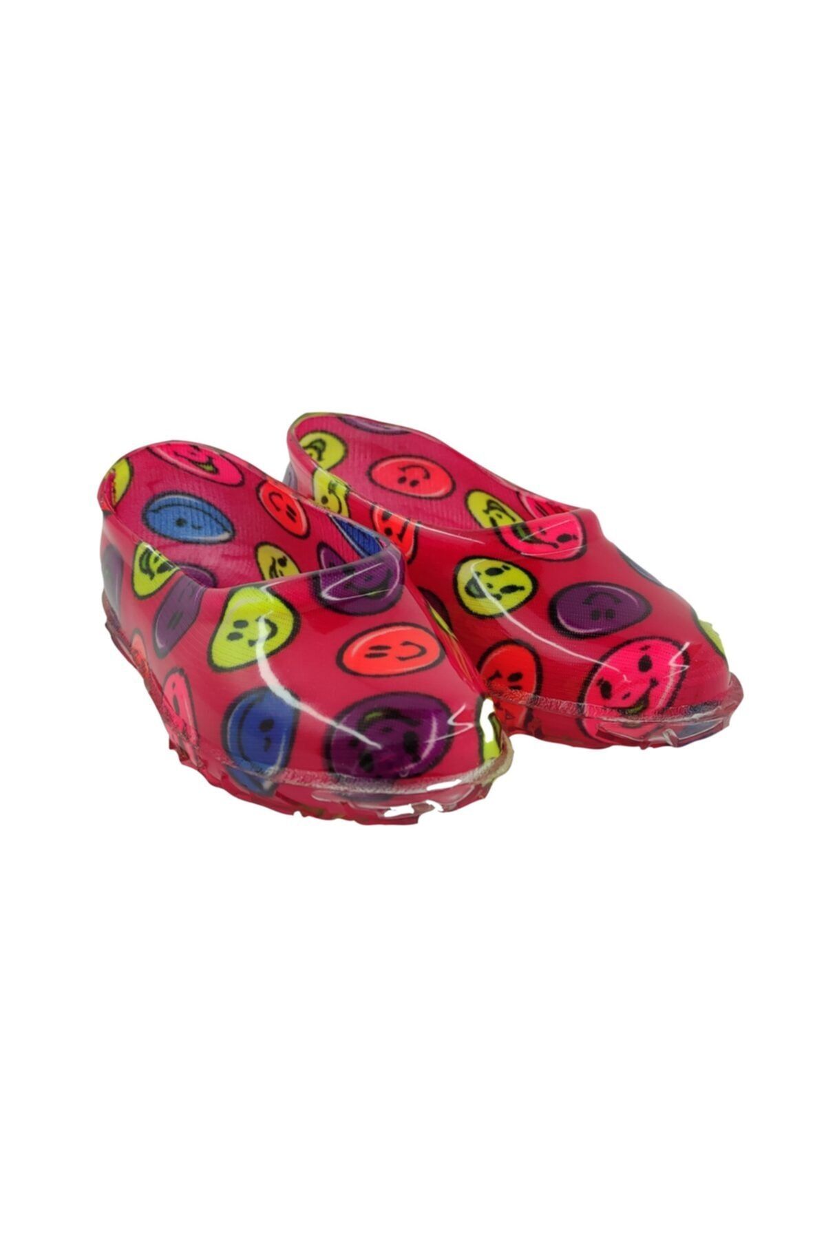 fafatara Pembe Renkli Emoji Desenli Çoçuk Lastik Ayakkabı