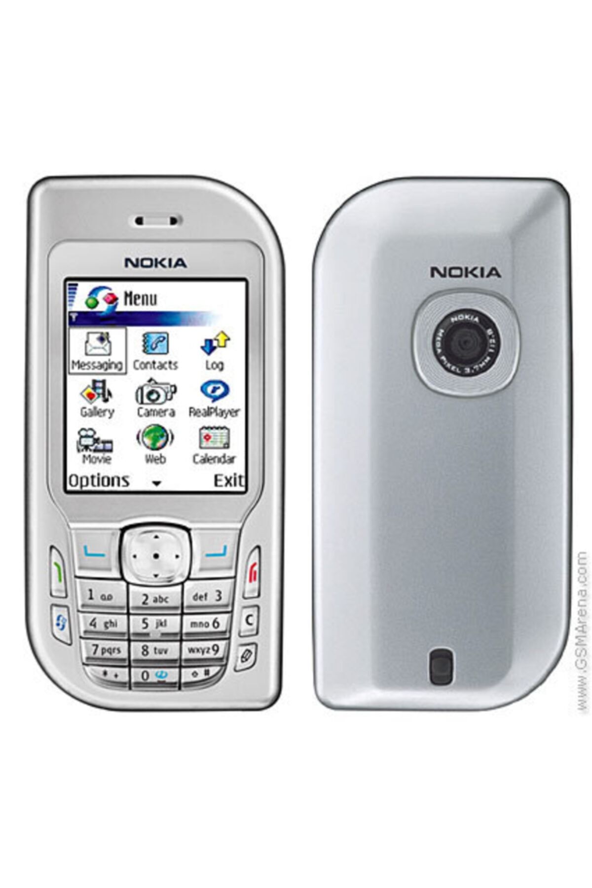Nokia 6670 Ön Arka Kapak Ve Tuş Takımı-gri