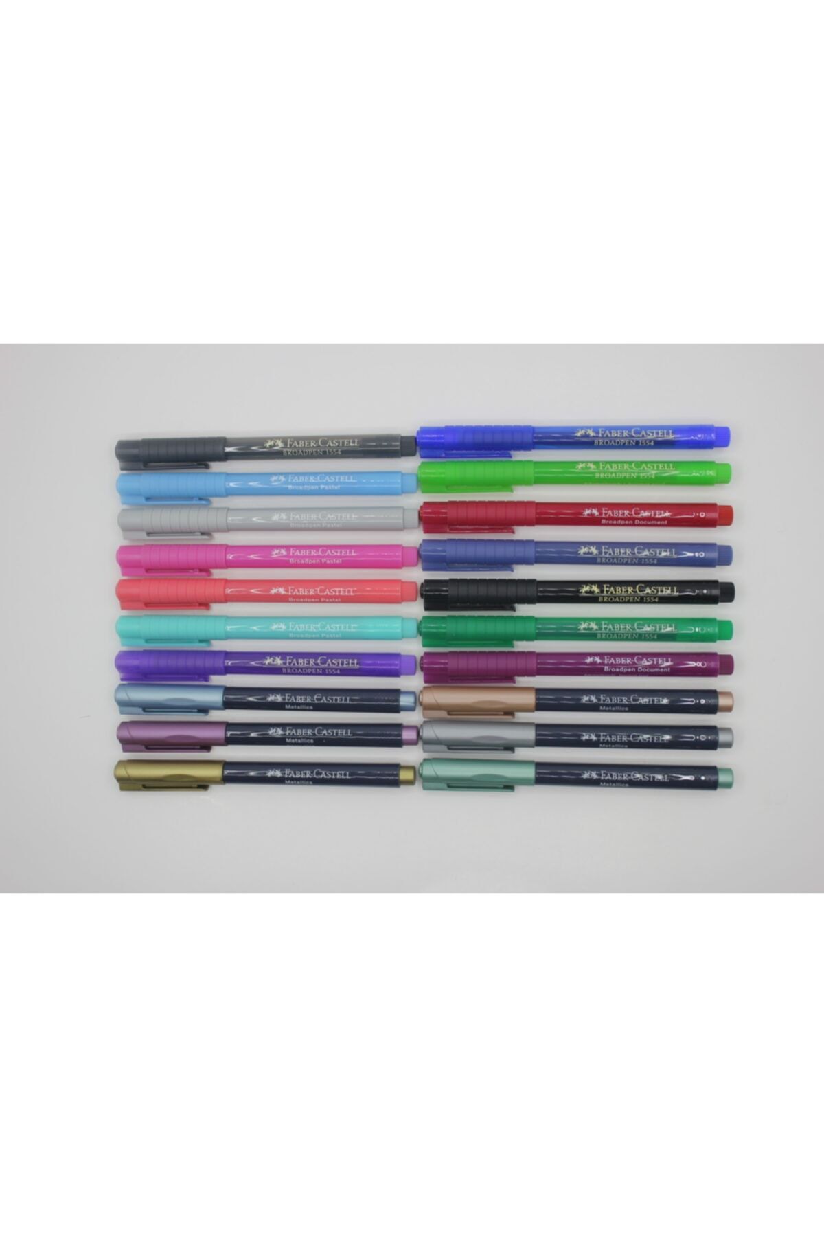 Faber Castell Broadpen 0.8mm Pastel Renkler+ Canlı Renkler+ Metalik Renkler 20adet