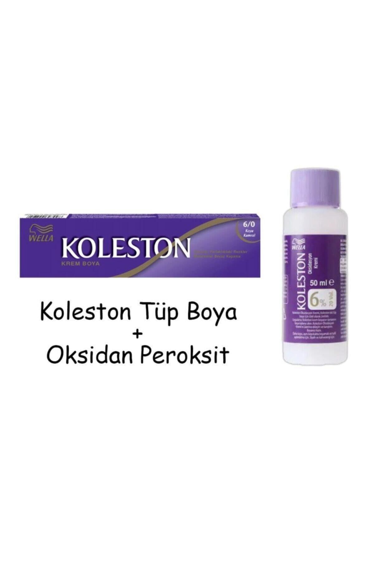 Wella Tüp Boya 50 ml - 6.0 Koyu Kumral + 20 Vol Oksidan Peroksit