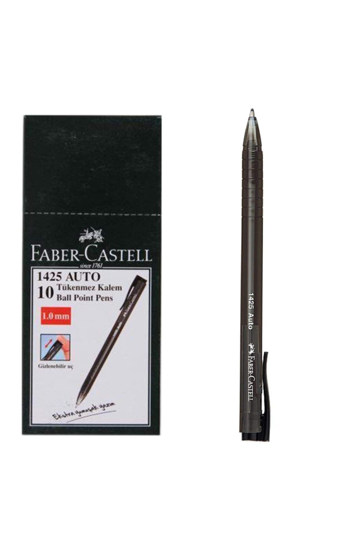 Faber Castell 1425 Auto Tükenmez Kalem Siyah 10 Lu Paket