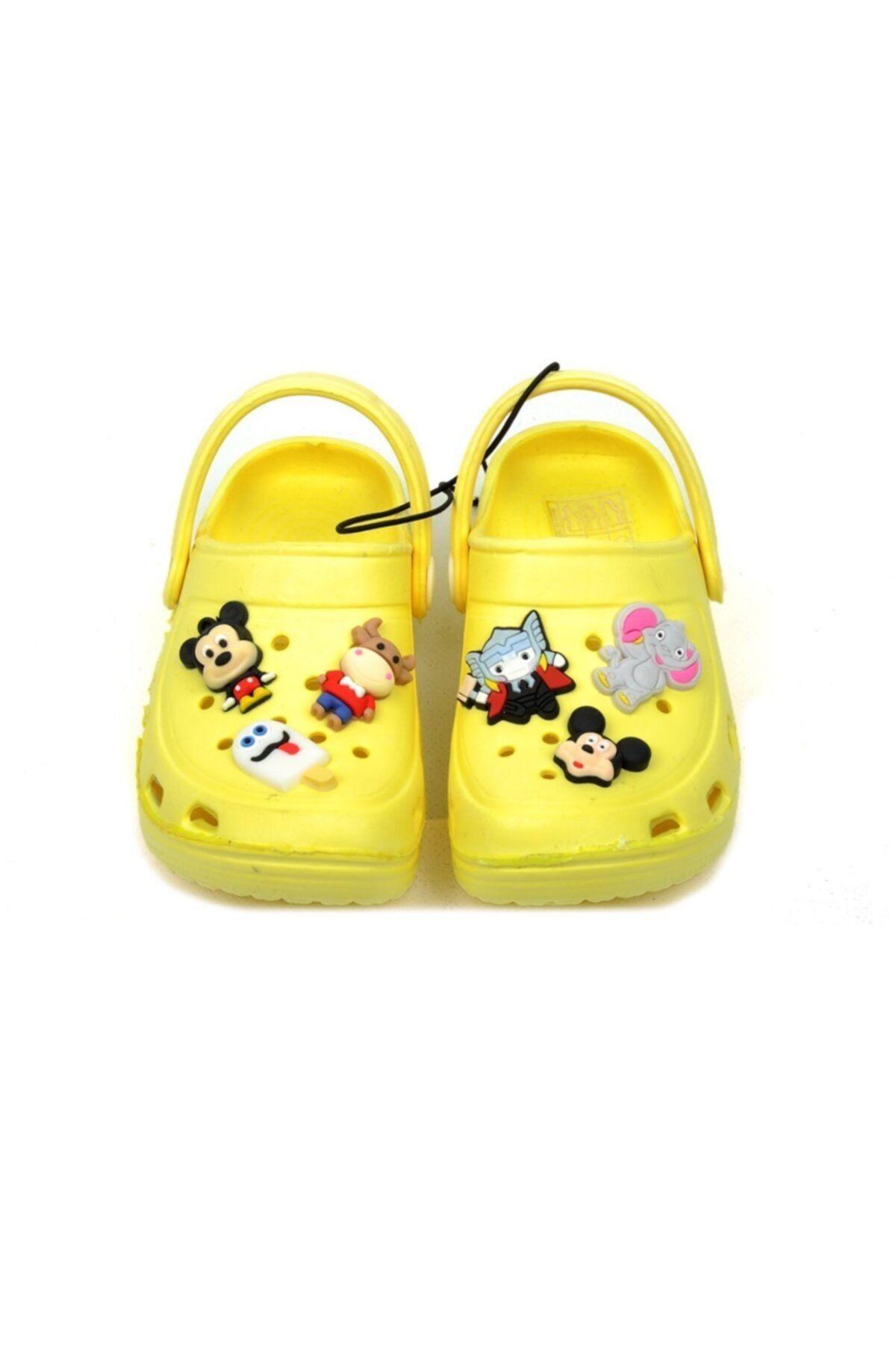 QUEEN AKSESUAR Erkek Çocuk Sarı Mickey Dondurma Süslü Sandalet Terlik
