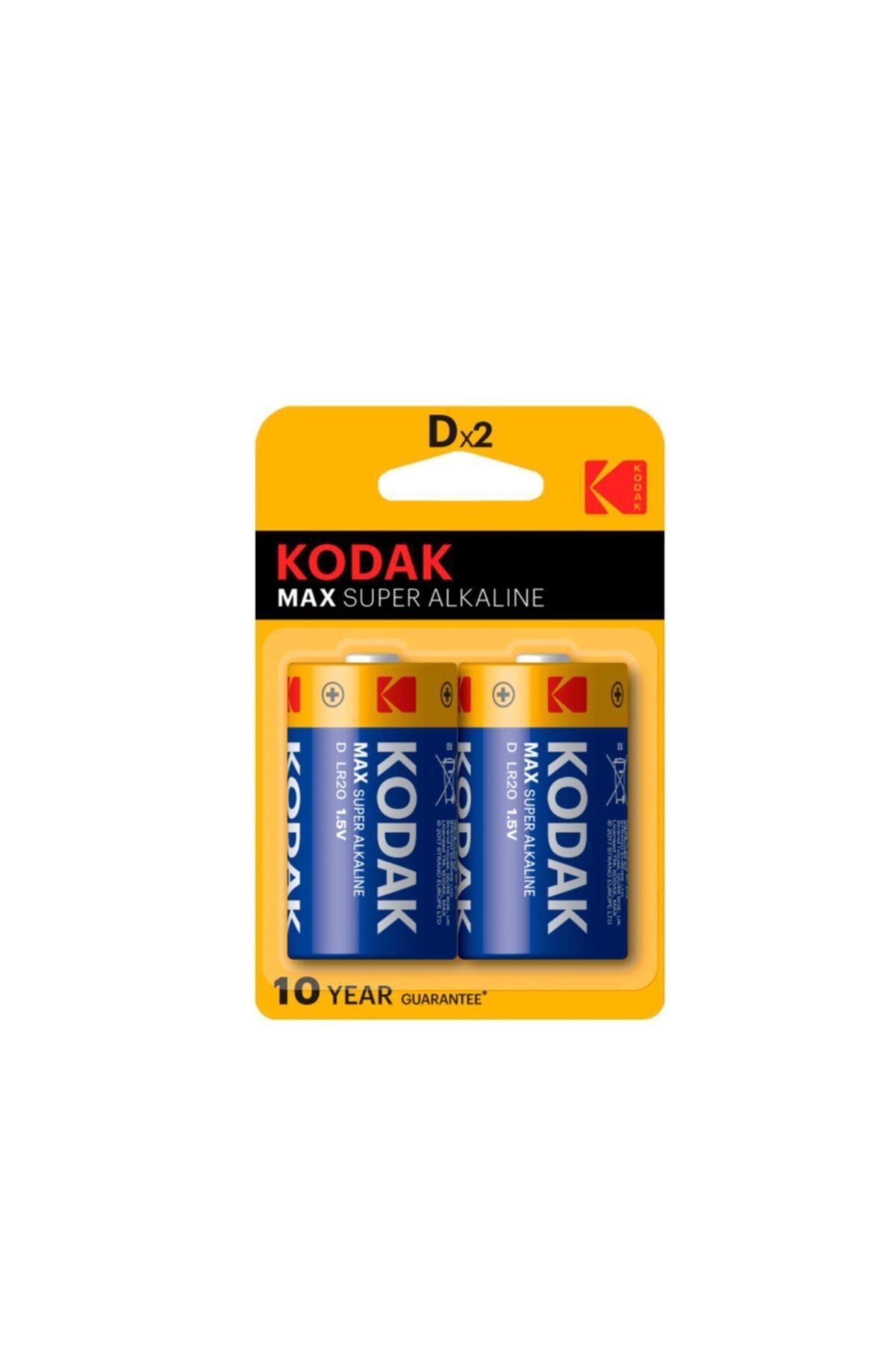 Kodak 2 Adet Max Alkalin Büyük Pil-d