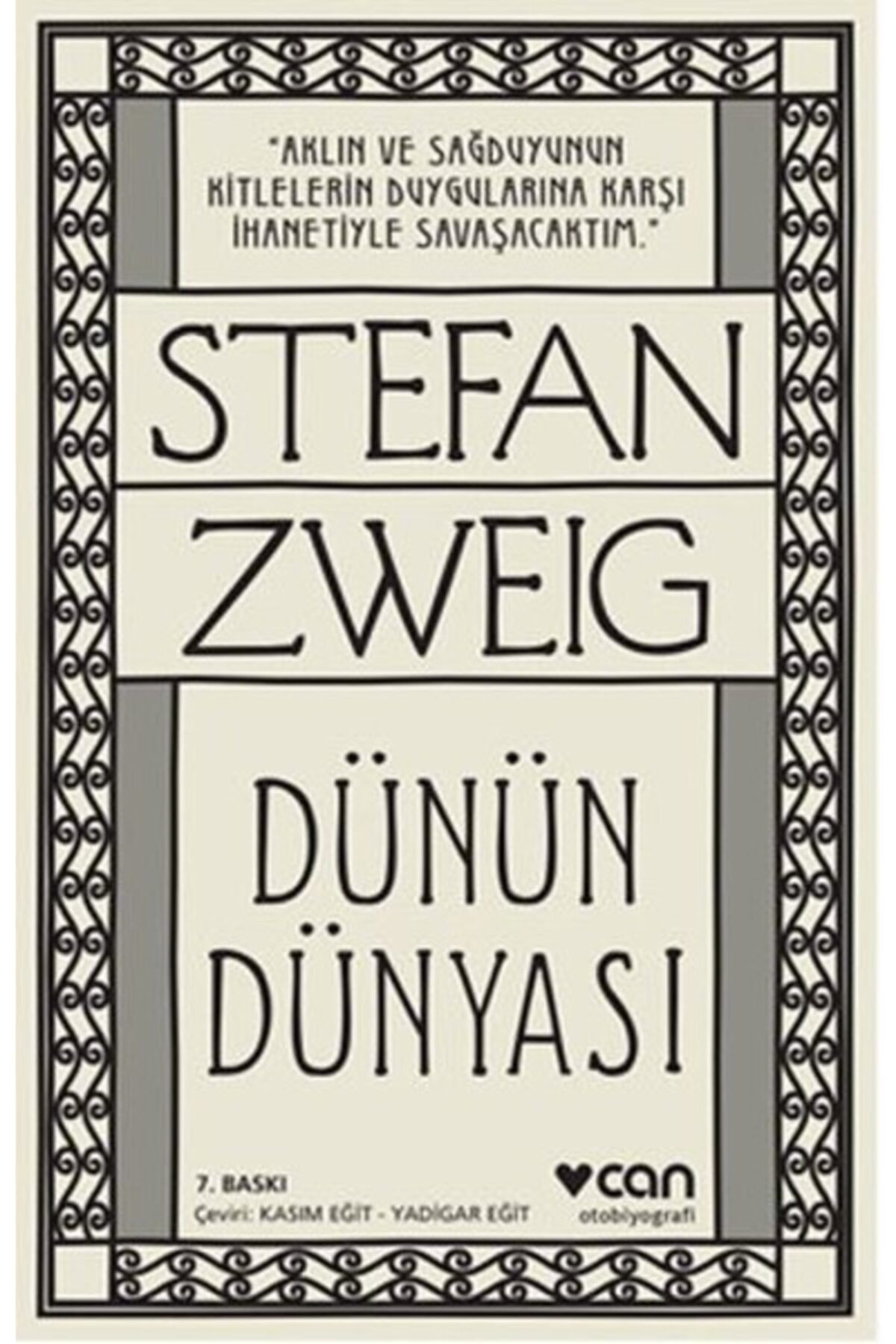 Güzem Can Yayınları Dünün Dünyası - Stefan Zweig - Can Yayınları