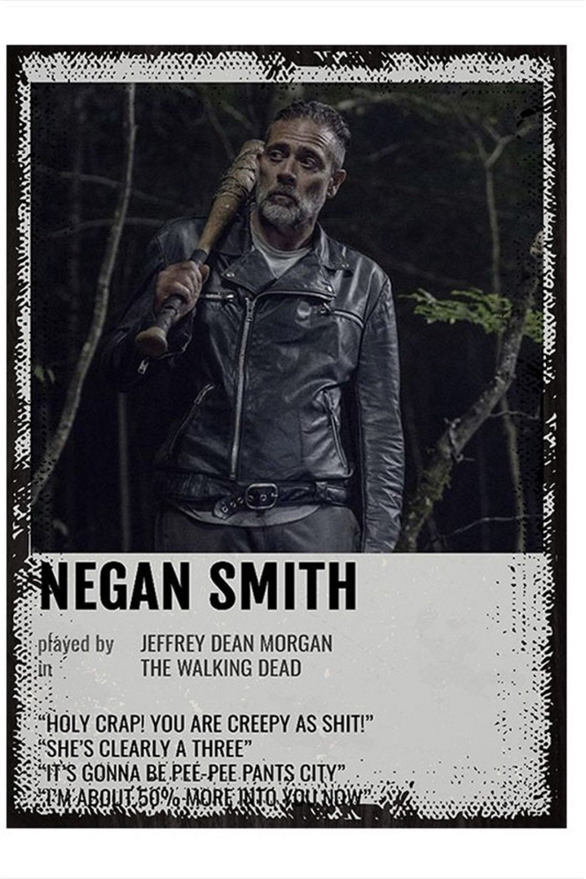 ekart Negan The Walking Dead Hediyelik Ahşap Tablo 15cmx 22cm