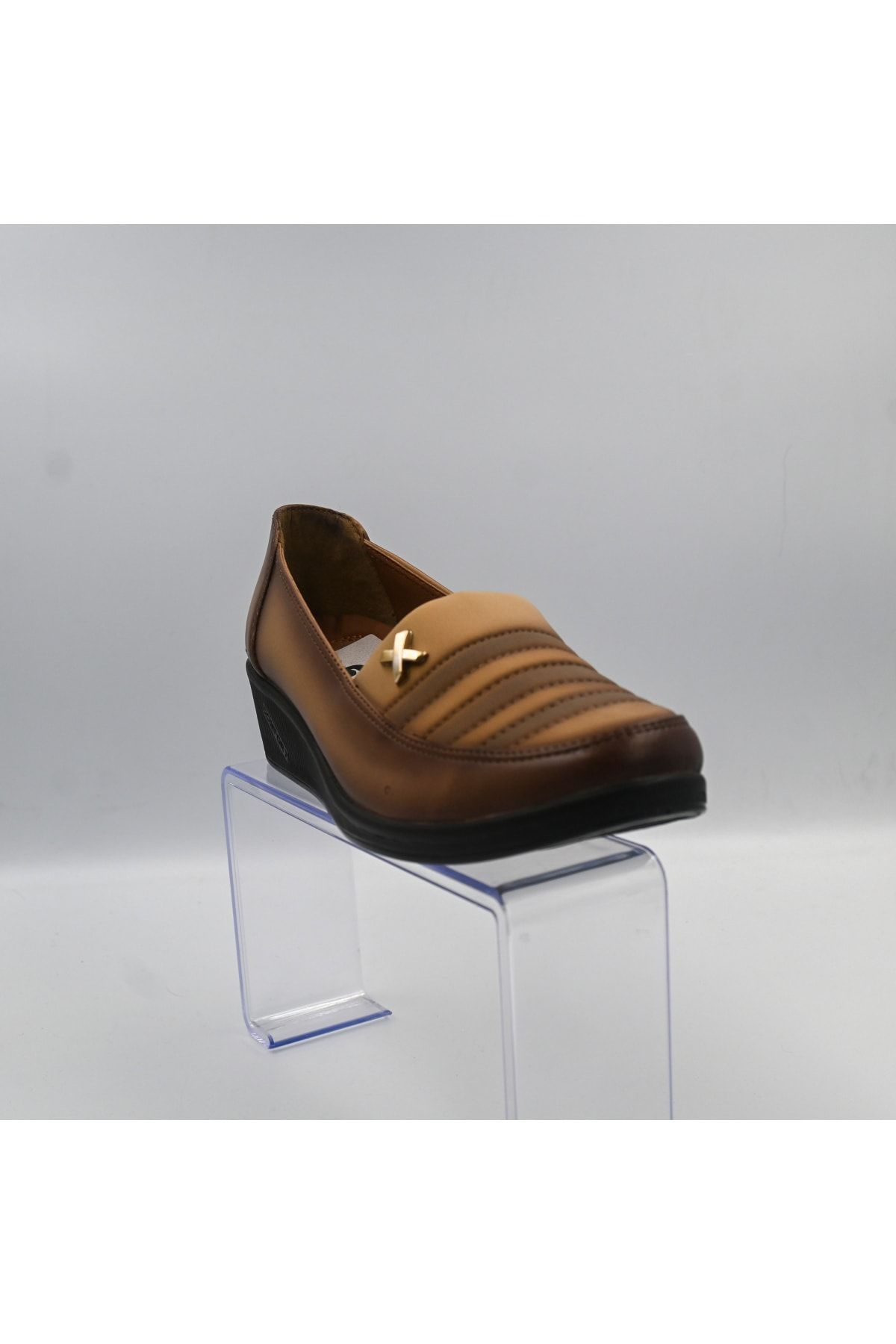 lb shoes Çizgili Tasarımlı Günlük Kadın Klasik Ayakkabı