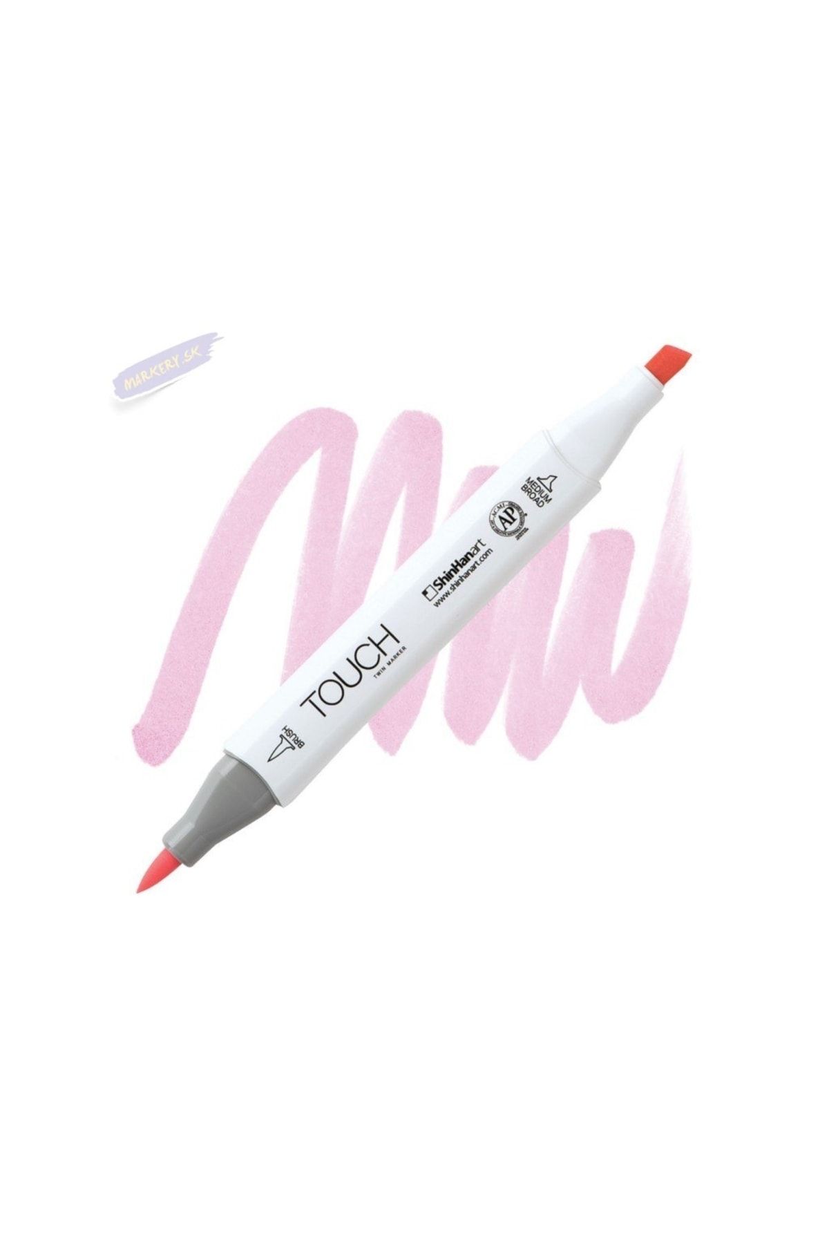 Shinhan Art Touch Twın Brush Pen : Çift Taraflı Marker : Mp137 Medium Pink