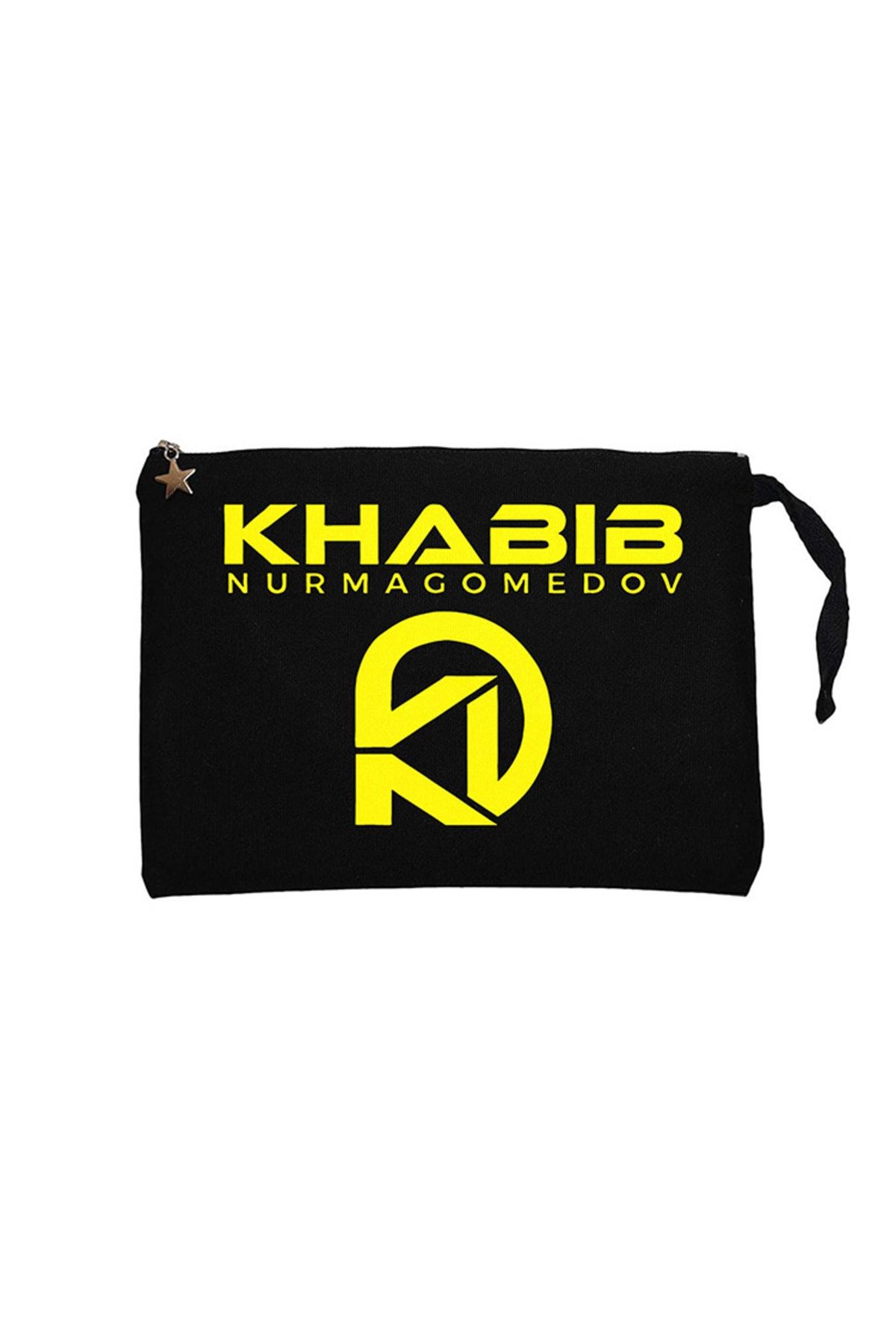 Z zepplin Khabib Logo Siyah Clutch Astarlı Cüzdan / El Çantası