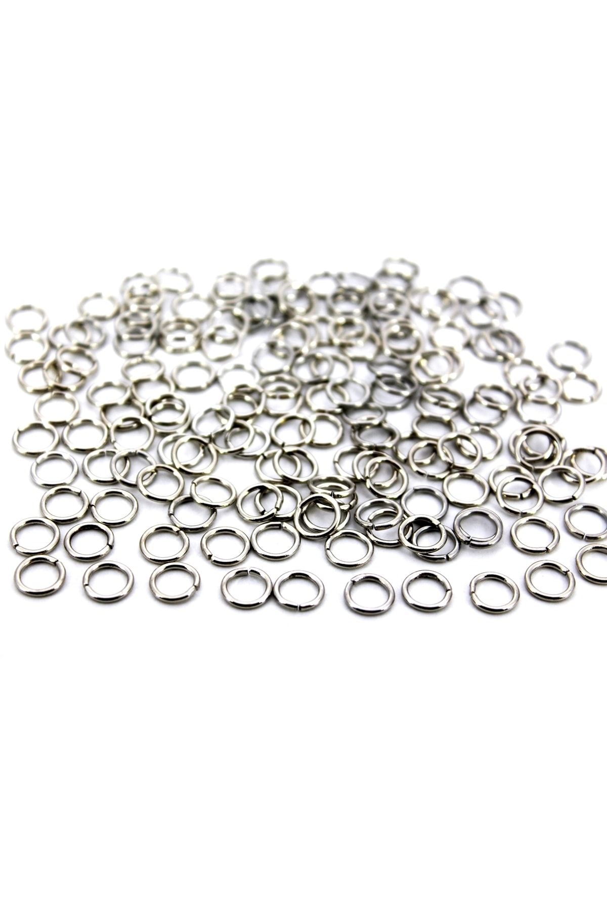 yfhobi 20 Adet - 8 Mm Montaj Halkası, Takı Halkası, Metal Bağlantı Halkası, Nikel Kaplama