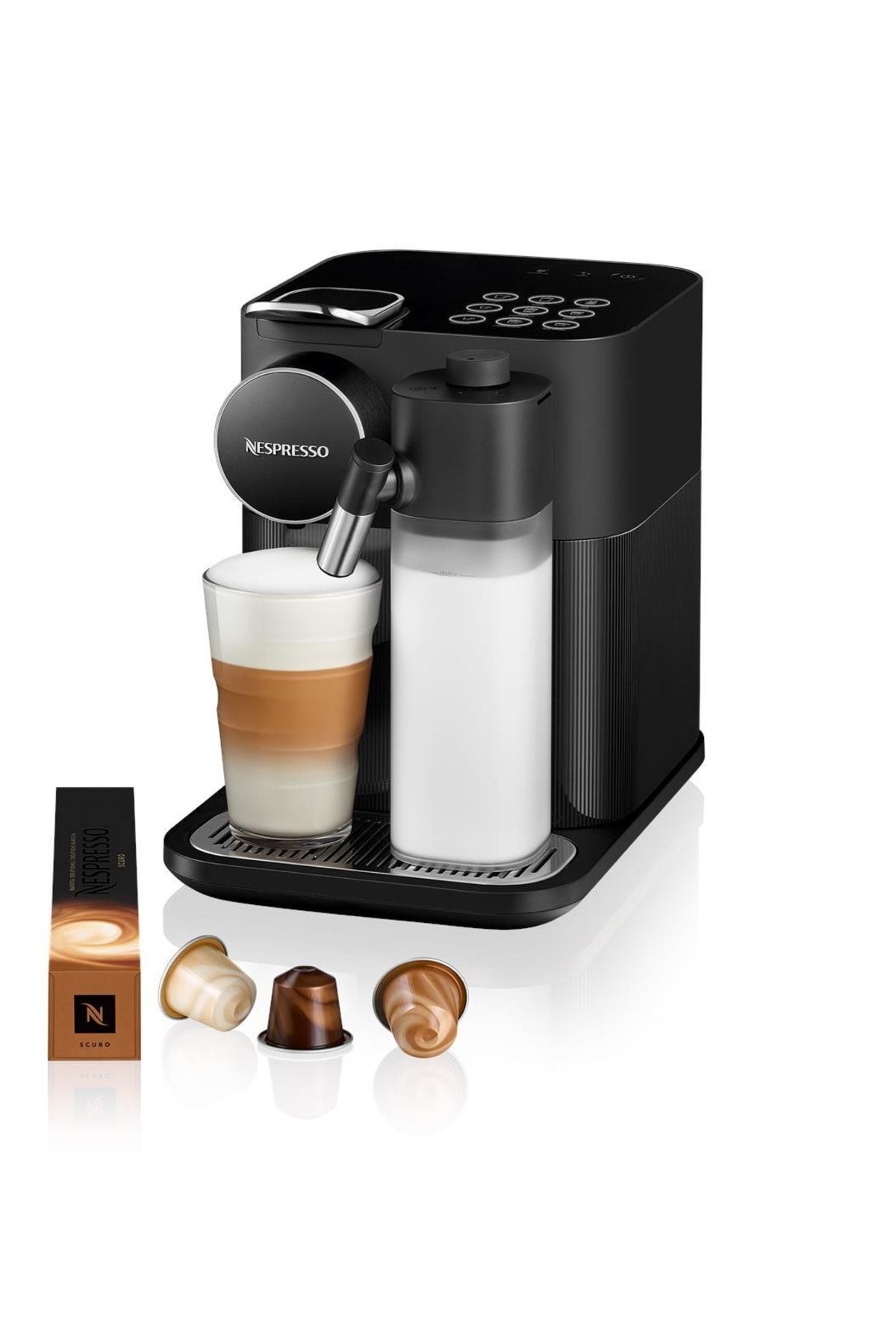 Nespresso F531 Black Gran Lattissima Kapsüllü Kahve Makinesi (siyah)