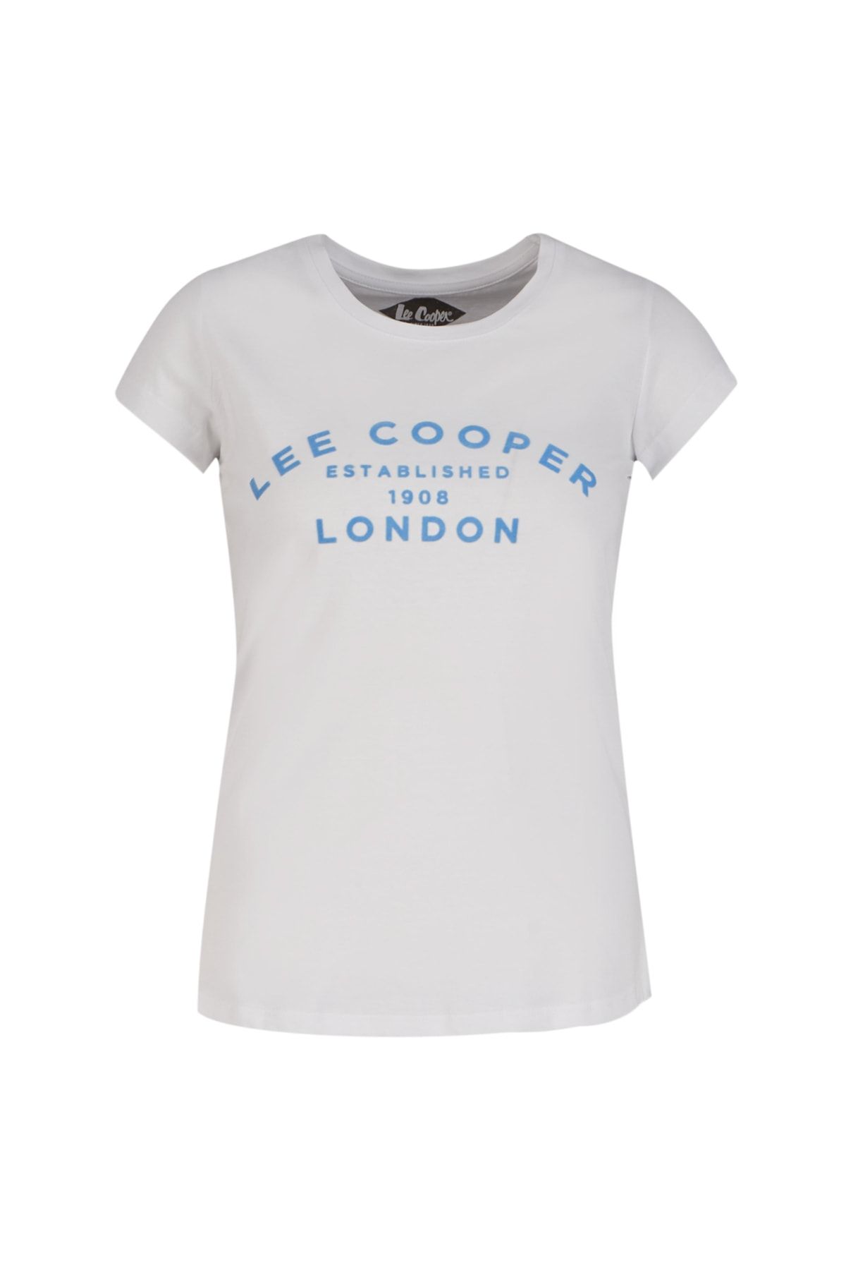Lee Cooper London Kadın Bisiklet Yaka T-shirt Beyaz