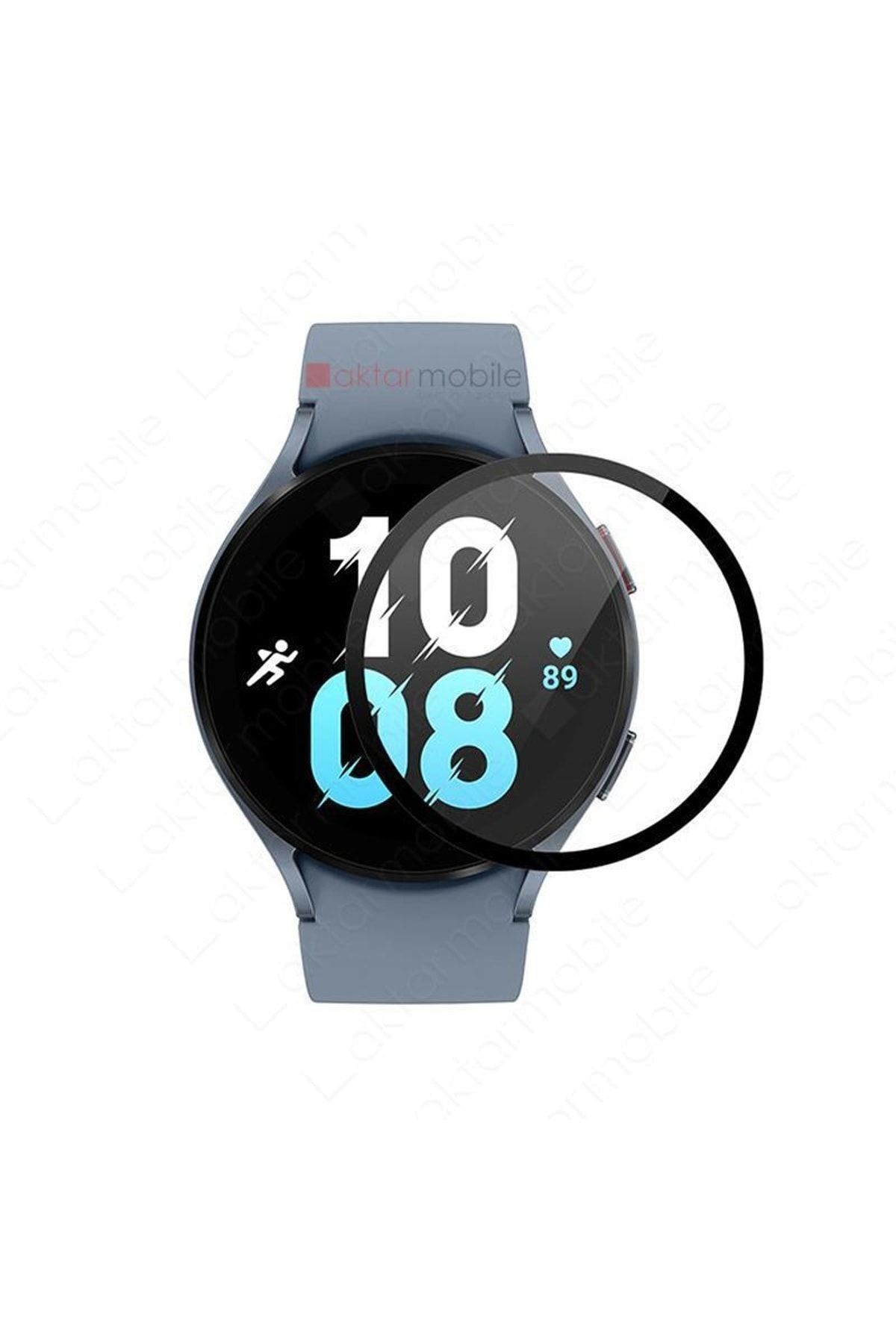AktarMobile Galaxy Watch 5 44 Mm Uyumlu Ekran Koruyucu 3d Tam Kapatan Kavisli Ppma Nano Cam Tam Uyumlu