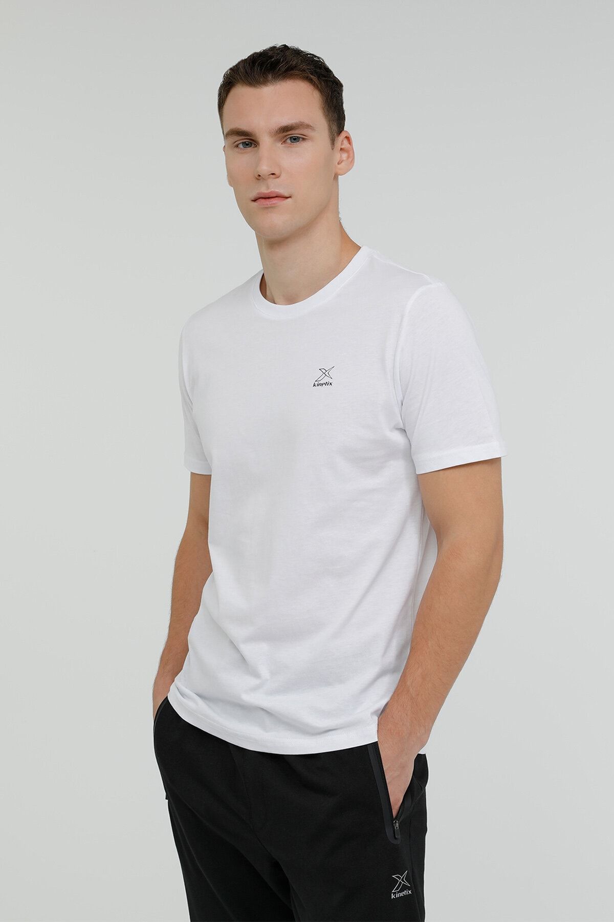 Kinetix M-sn220 Basıc C Neck T-sh Beyaz Erkek Kısa Kol T-shirt