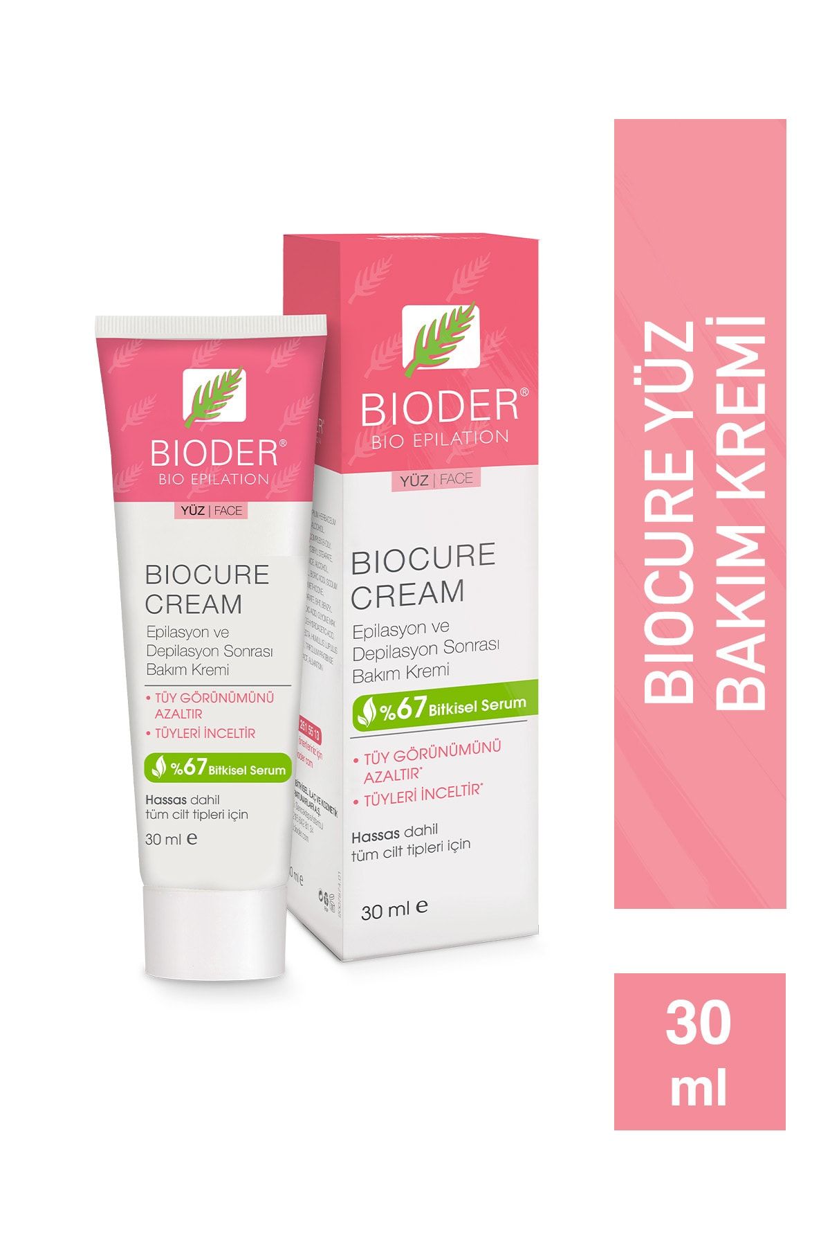 Bioder Biocure Tüy Azaltıcı Krem 30 ml Yüz Bölgesi Için