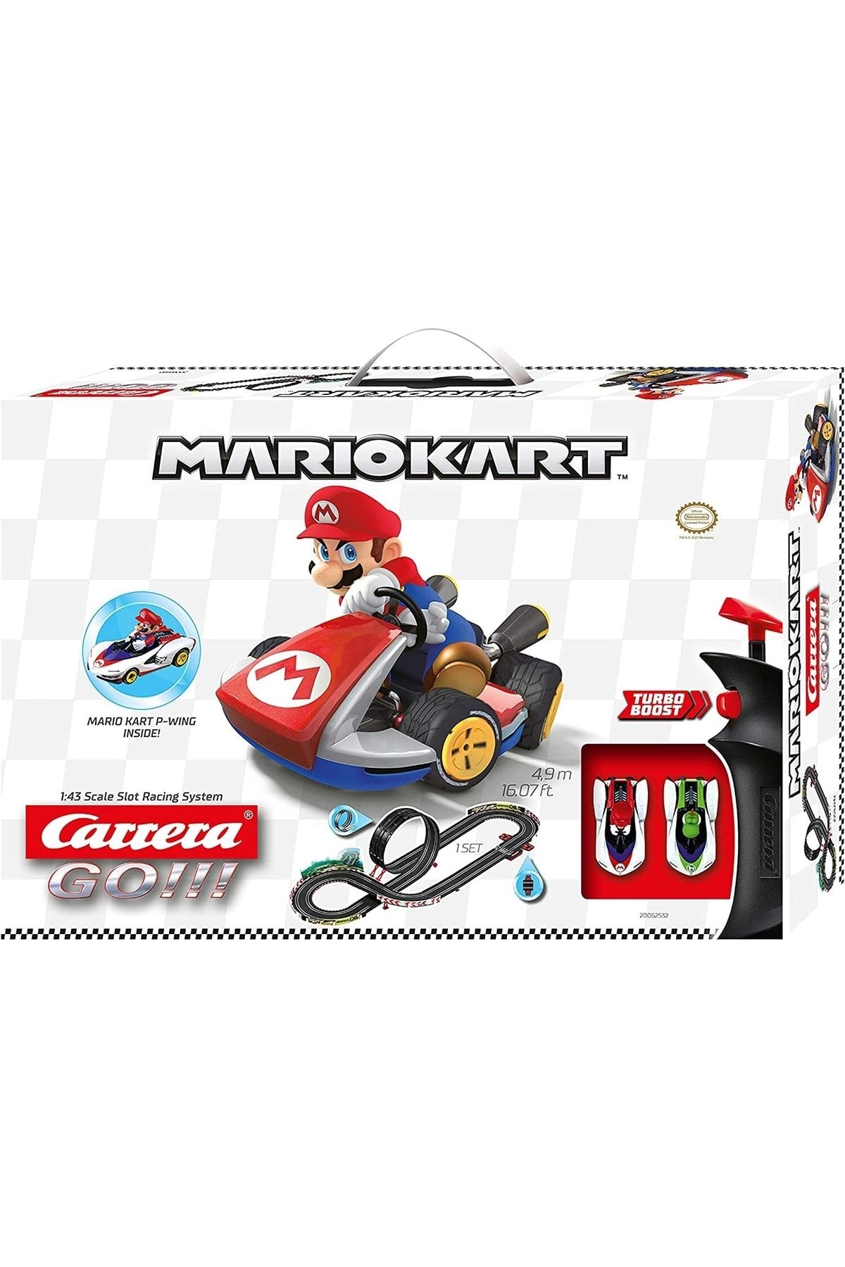 Carrera Go!!! Nintendo Mario Kart P-wing, Çok Renkli