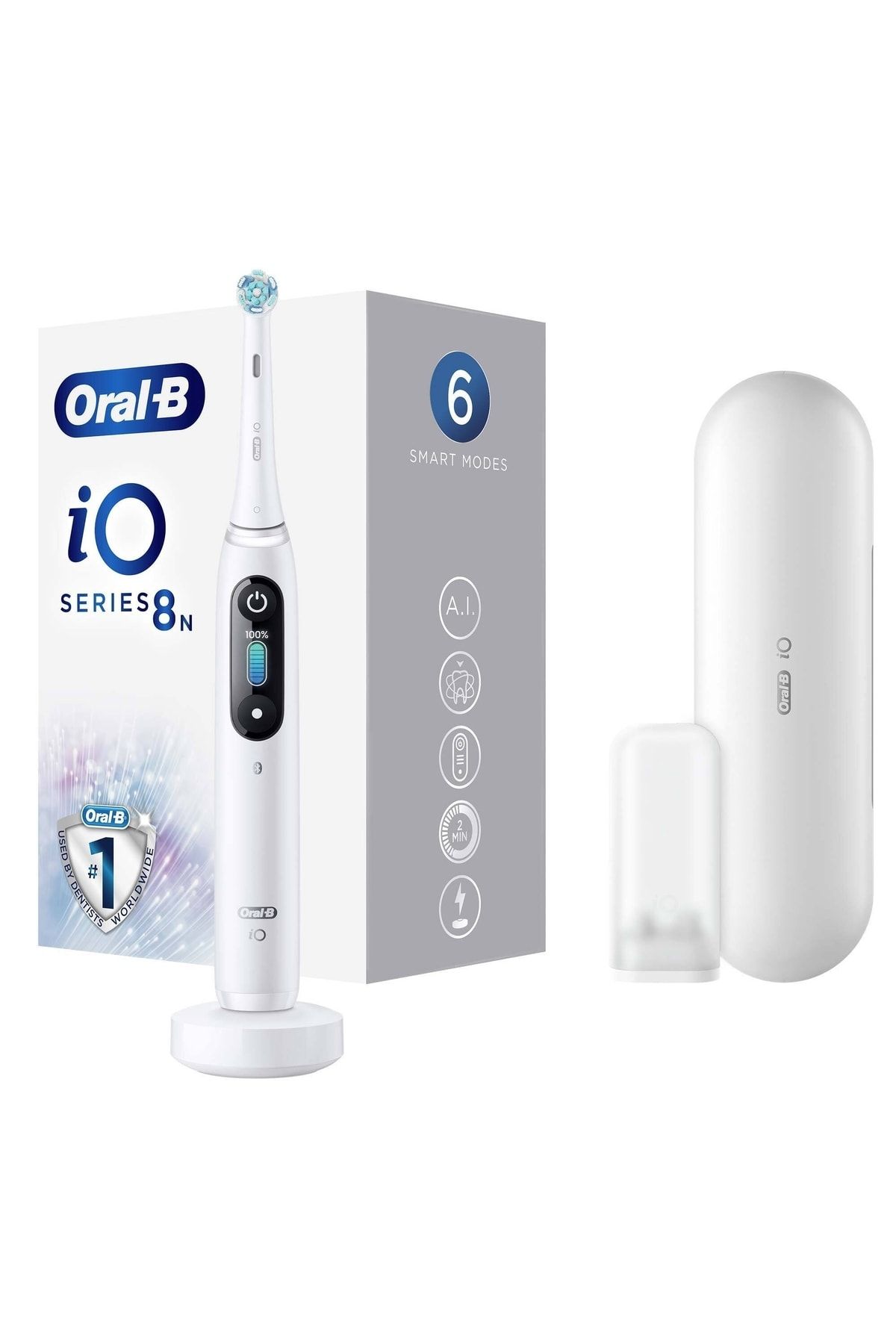 Oral-B iO 8 Şarjlı Diş Fırçası - Beyaz