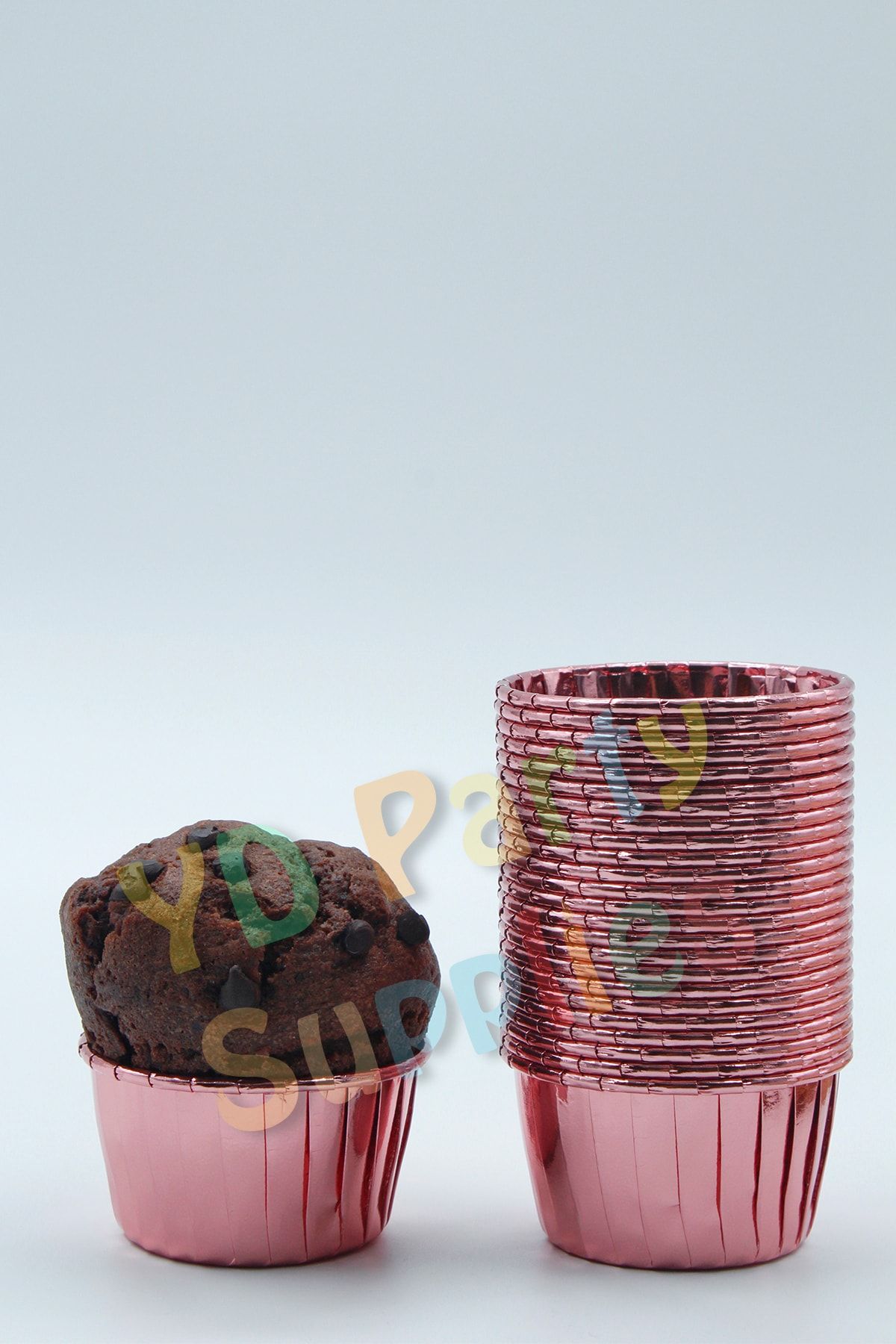 L'Opaline Rose Gold Metalik Muffin Kek Kalıbı 10 Adet 50x39