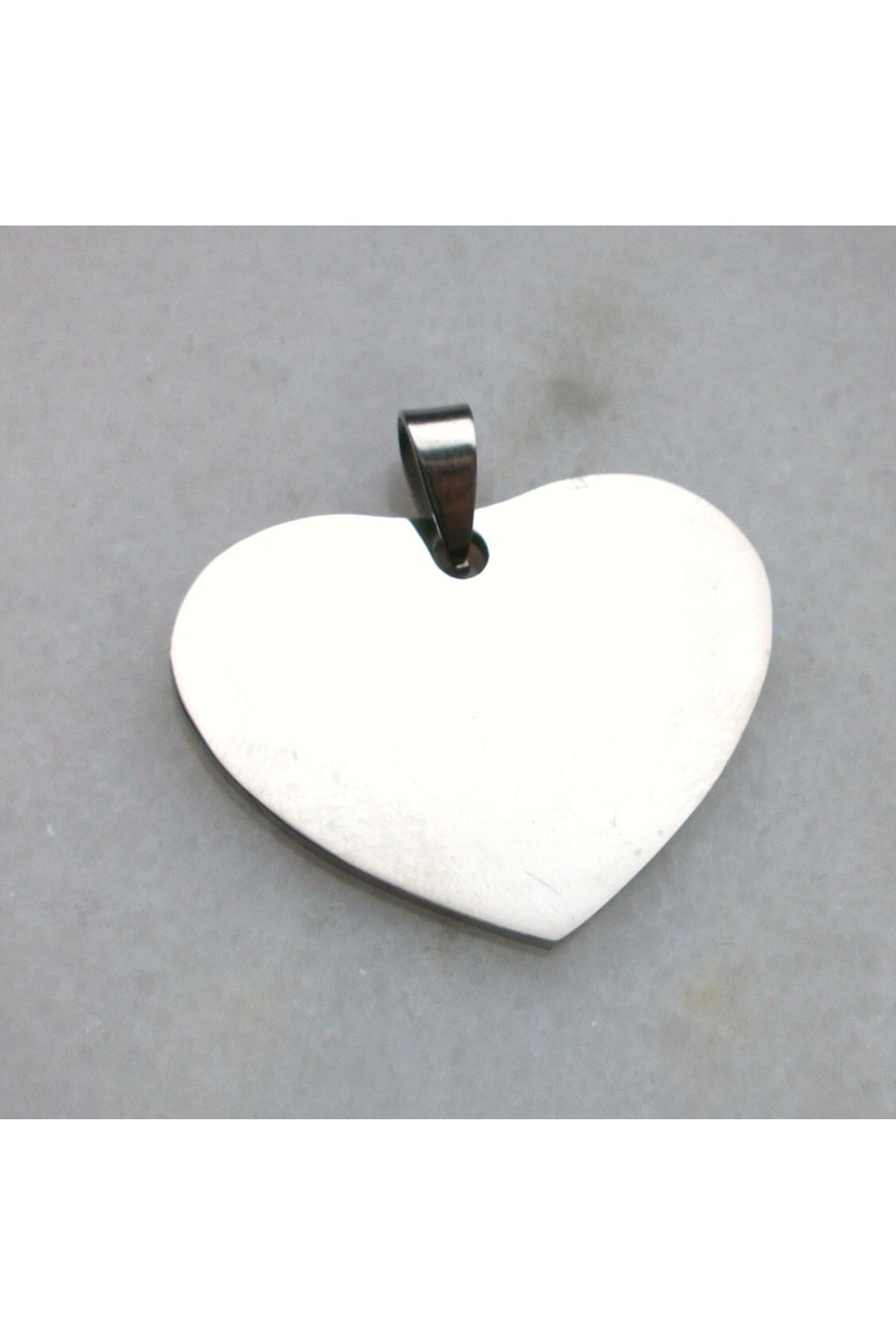 morlalem Çelik Kalp Kolye Ucu Künye Takı Aparatı A19c01