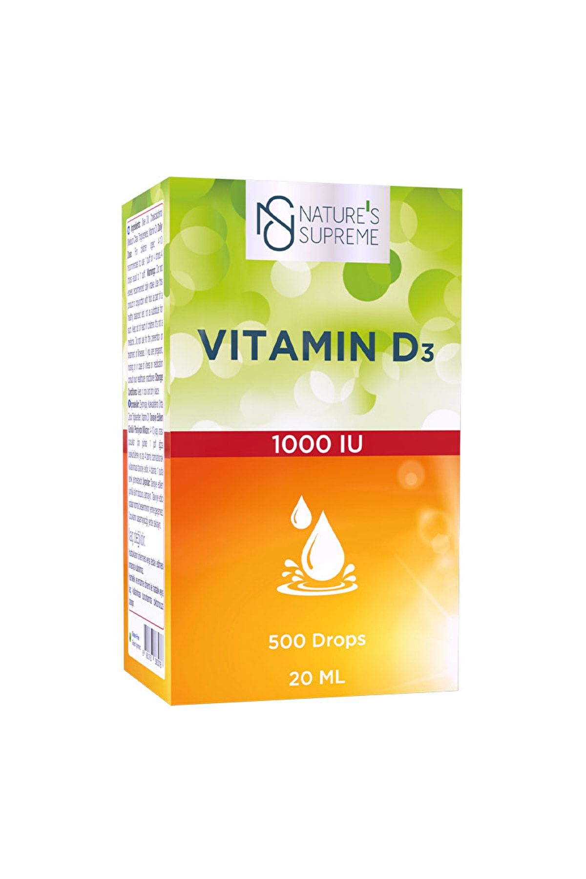 Natures Supreme Vitamin D3 1000 Iu 20 ml Damla