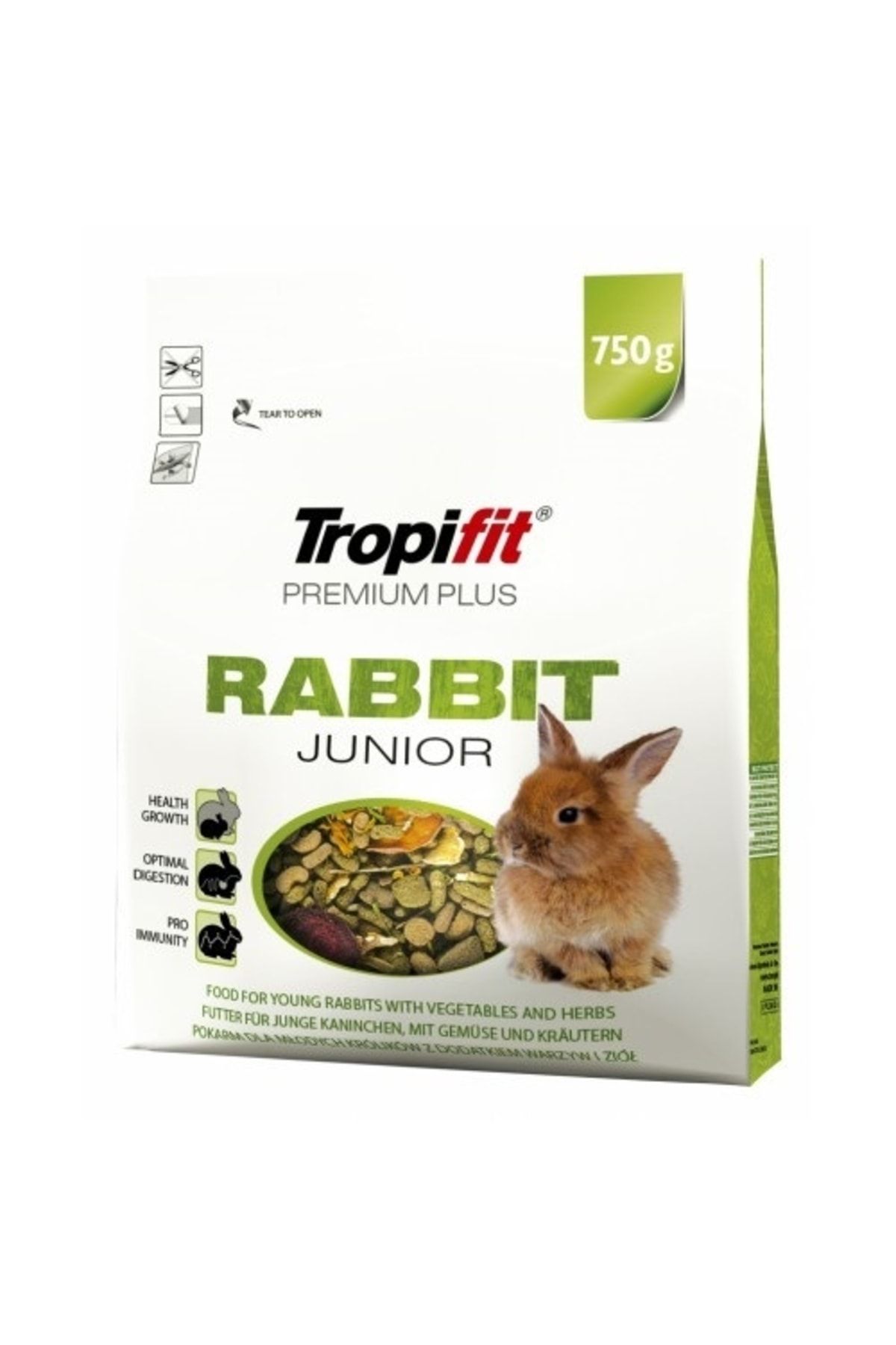 Tropifit Premium Plus Yavru Tavşan Yemi 750 gr