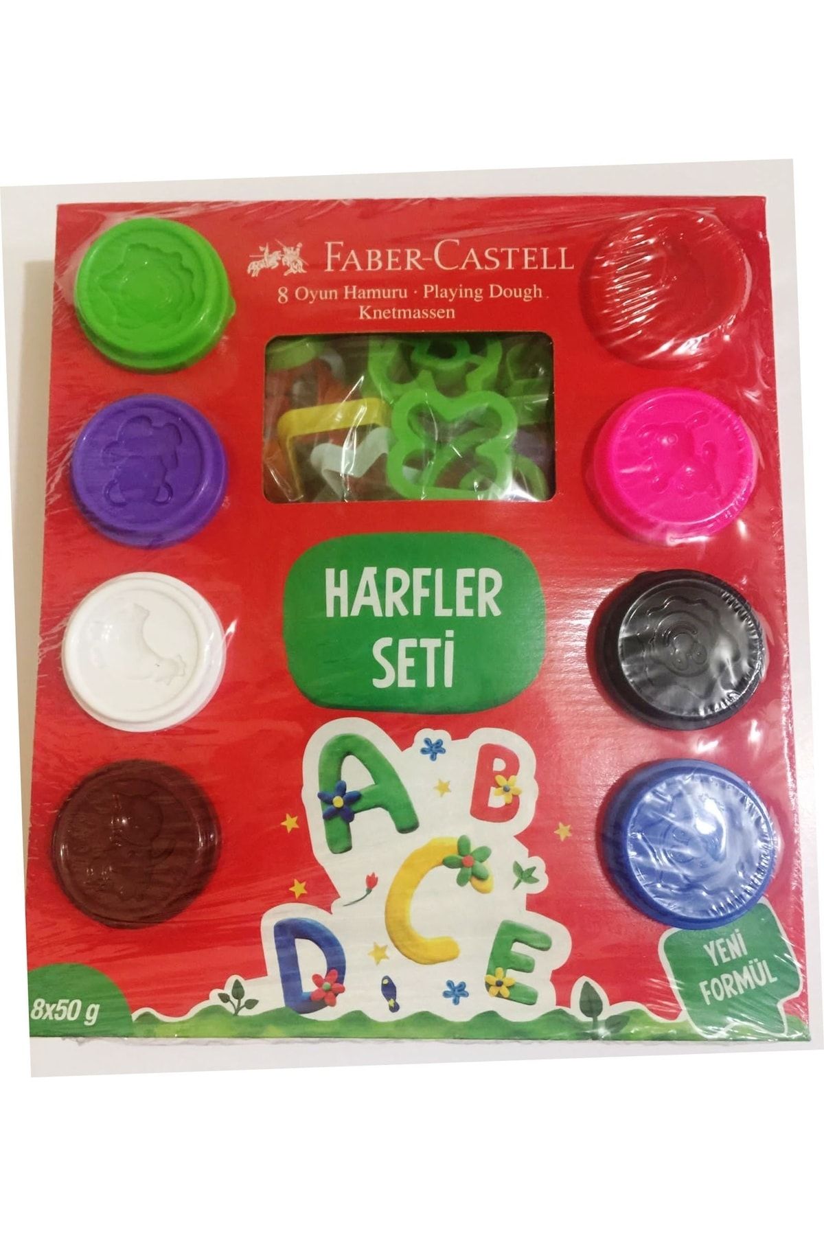 Faber Castell Harfler Seti Oyun Hamuru 8x50