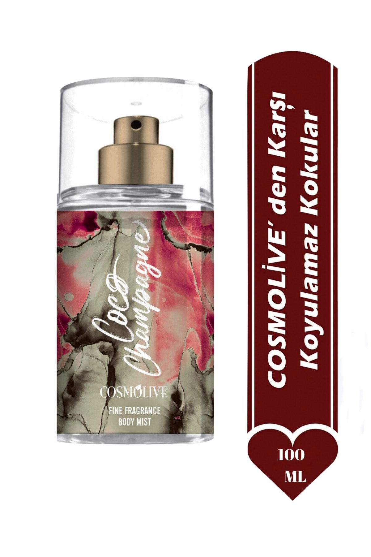 Cosmolive Body Mist Vücut Spreyi - Kadın Nemlendirici Parfüm Kokusu Işıltılı Victoria Coconut Passıon 100ml