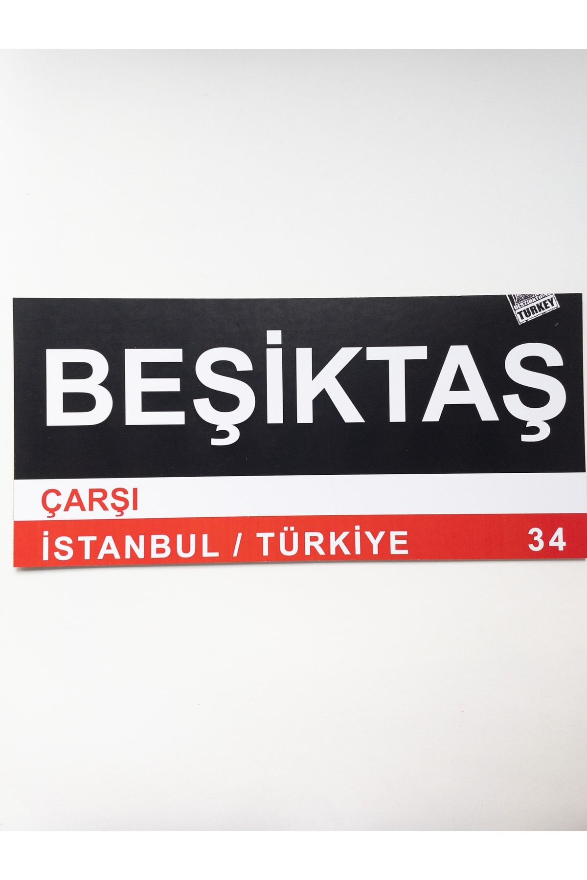 NiceandBonita Beşiktaş, Çarşı, Istanbul, Siyah, Beyaz, Kırmızı Tabela