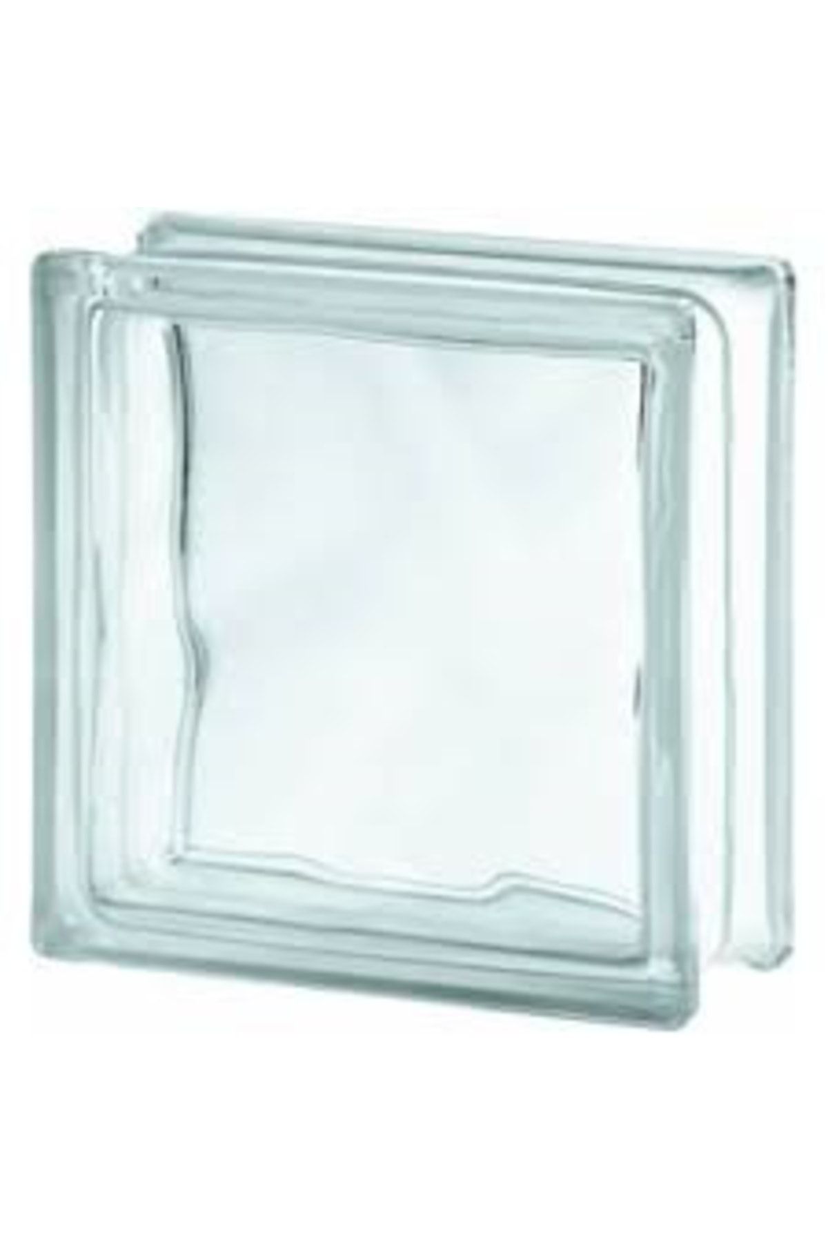SEVES GLASS BLOCK Seves Cam Tuğla Şeffaf Dalga Model (10 Adet)